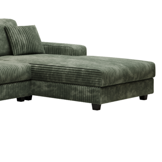 Edenleaf 137" Corduroy U-Shaped Sectional Sofa with Double Chaise & Side Storage