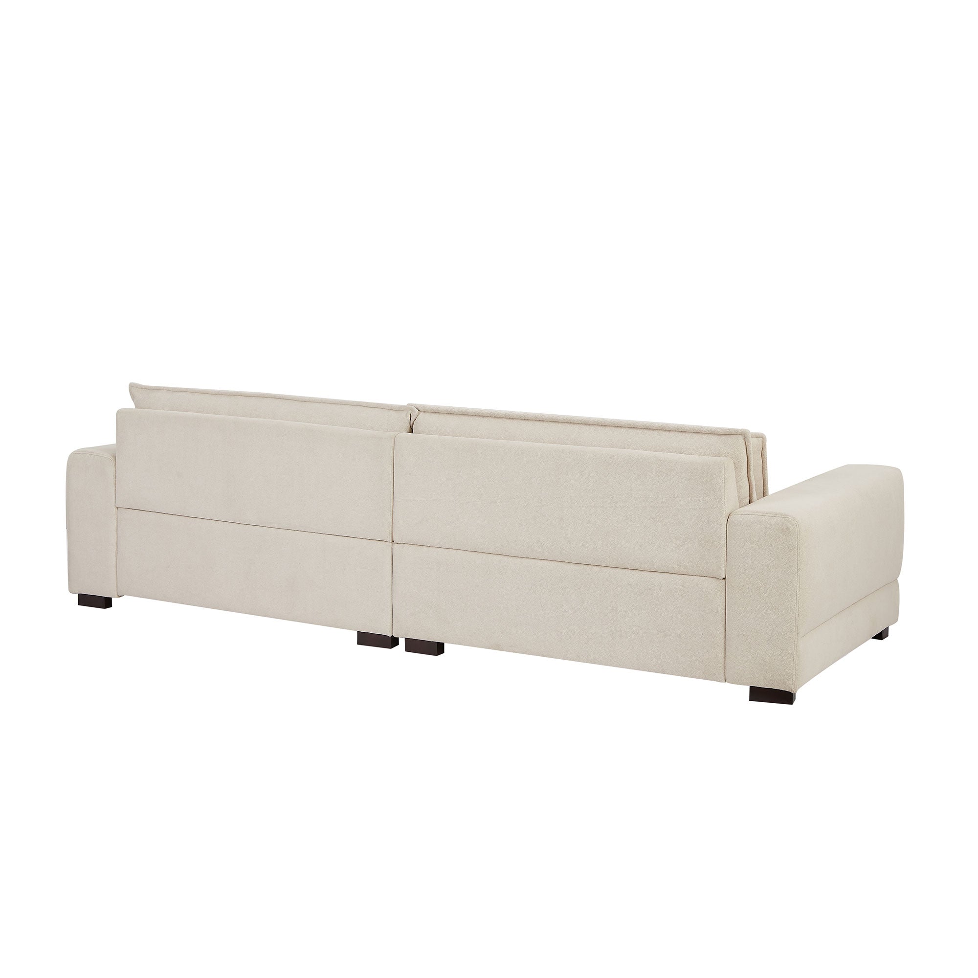 Yonkers 104.7" Mid-Century Modern 4-Seater Upholstered Sofa Couch, Beige