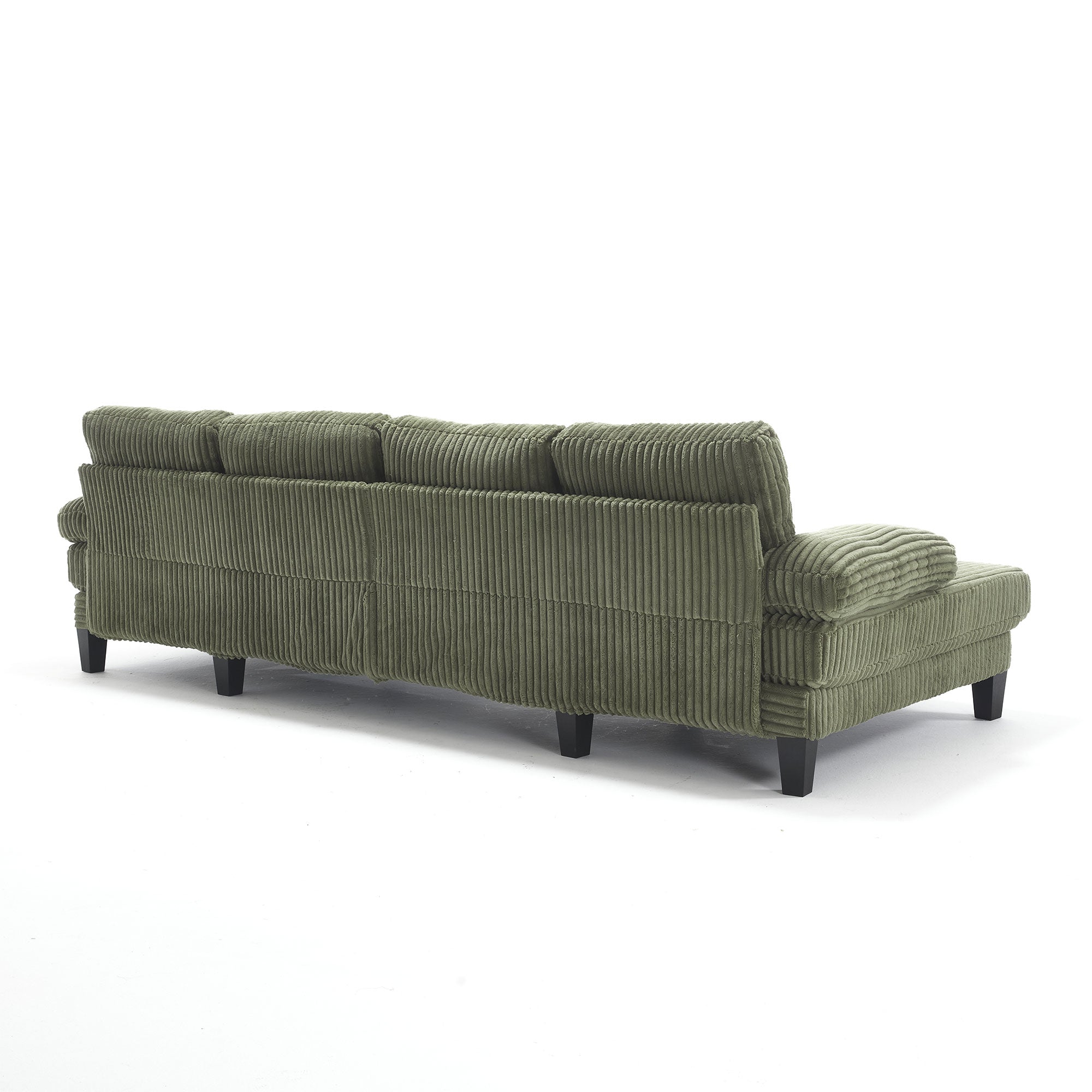 Midtown 4 Seat Modern Fabric U Shaped Sectional Sofa with Chaise
