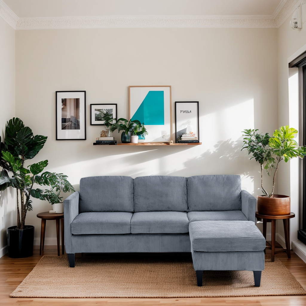 Marina 67" Modern Cashmere L-Shaped Multifunctional Sofa