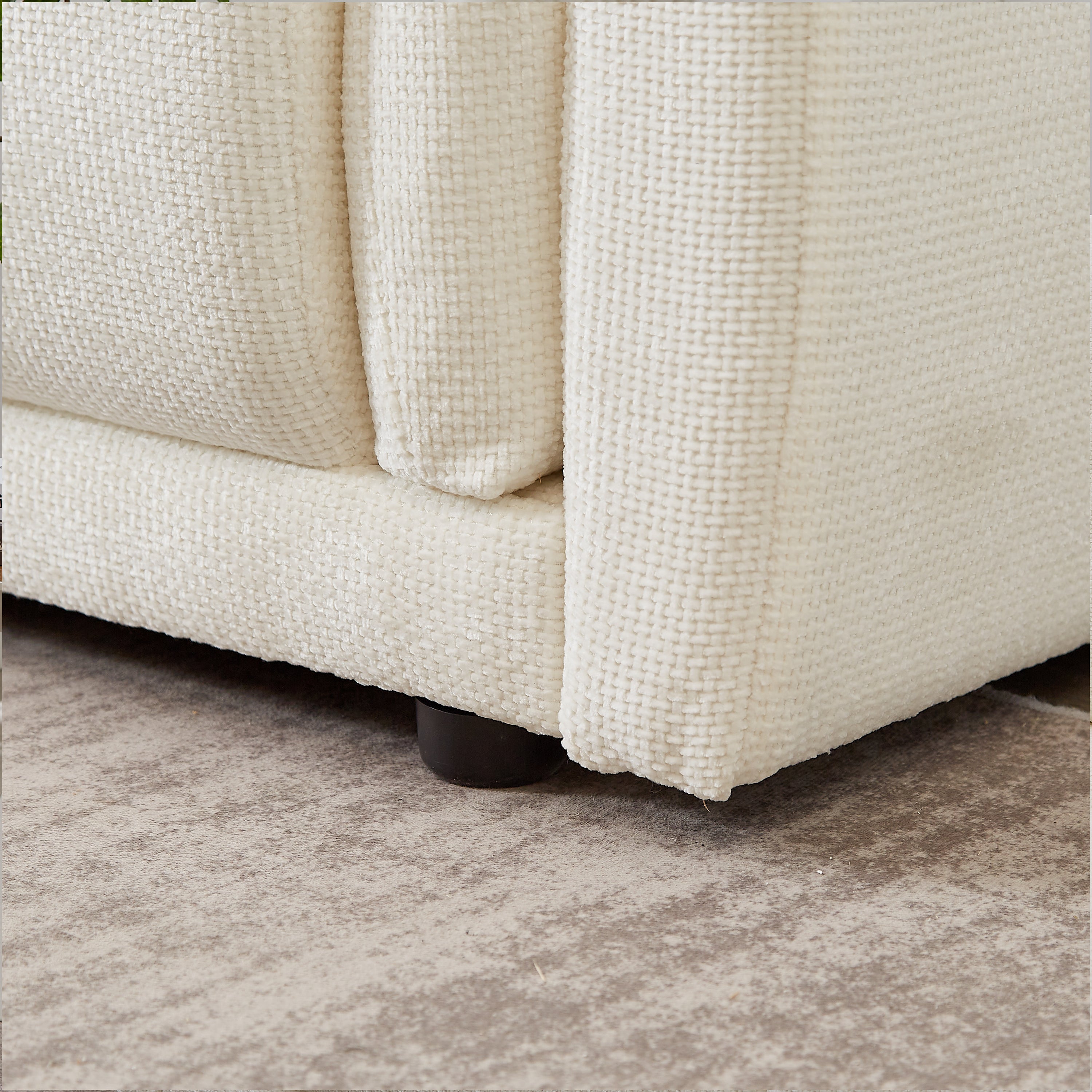 Houston 98.5" 3-Seater Linen Fabric Sofa