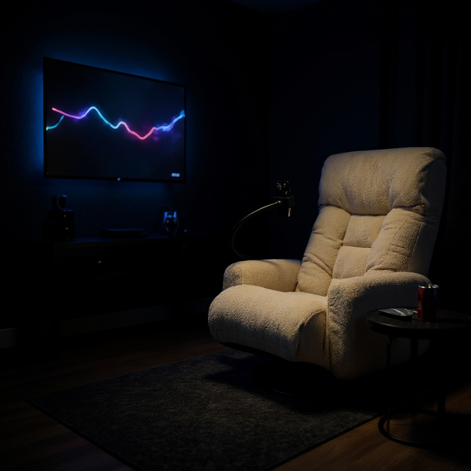 Adjustable head and waist, game chair, lounge chair in the living room, 360 degree rotatable sofa chair,Rotatable seat Leisure Chair deck chair