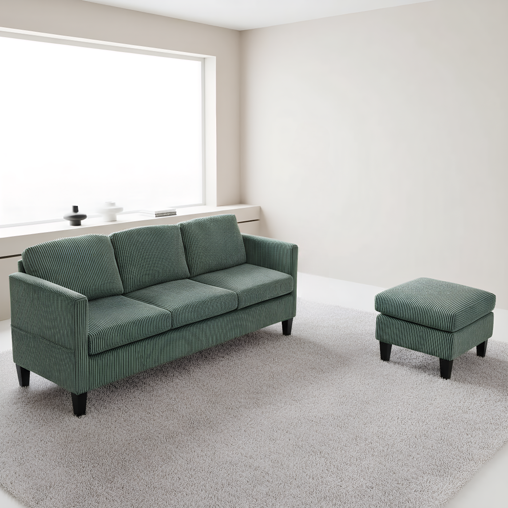 Marina 67" Modern Cashmere L-Shaped Multifunctional Sofa