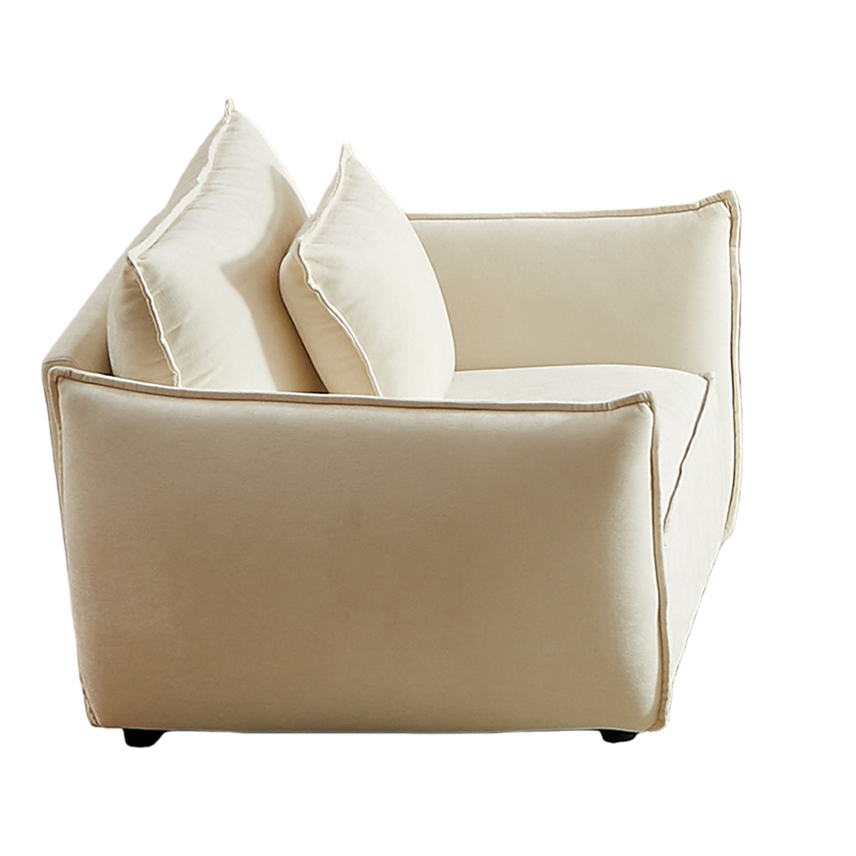 Phoenix 41" Oversized Upholstered Sofa Armchair, Beige