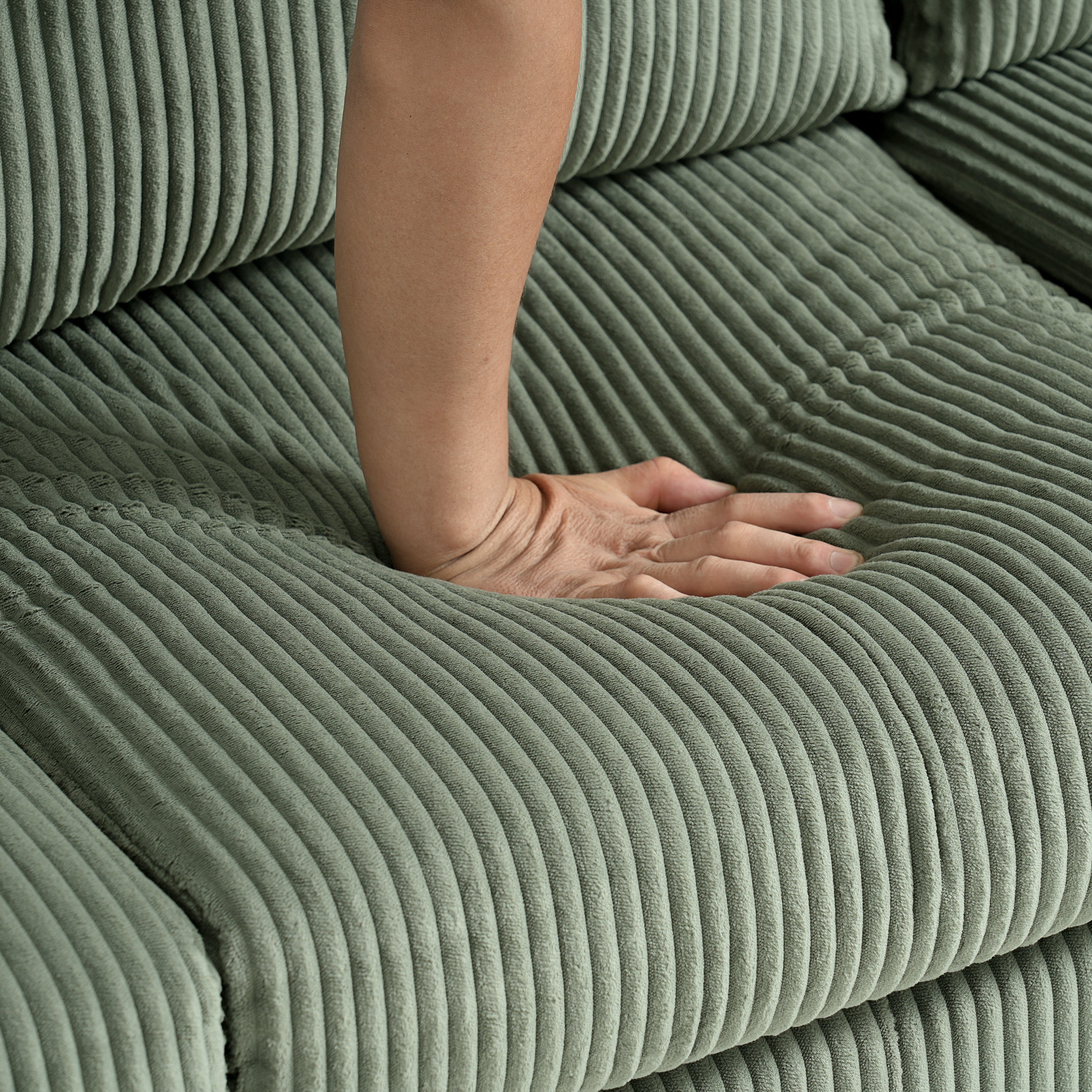 Marina 67" Modern Cashmere L-Shaped Multifunctional Sofa