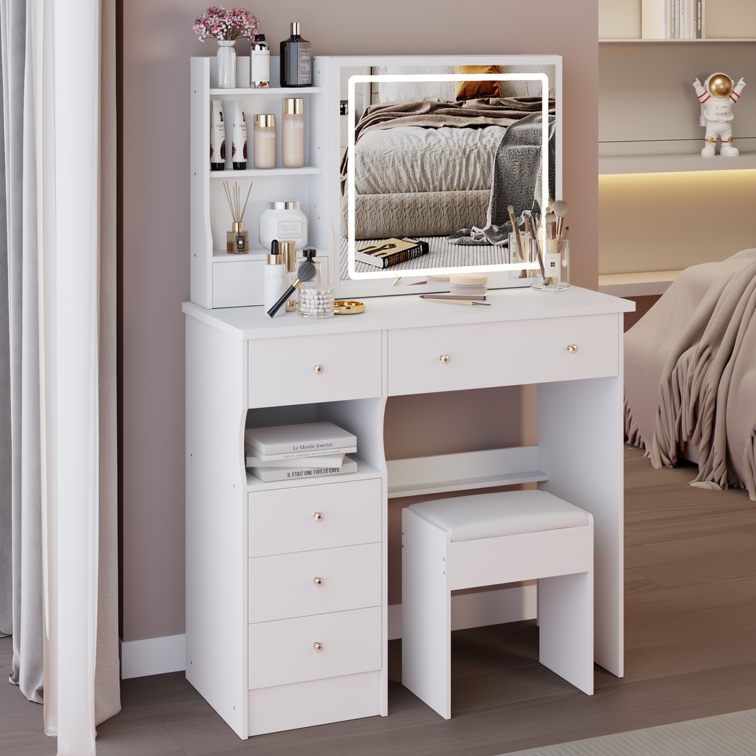Sliding LED Mirror