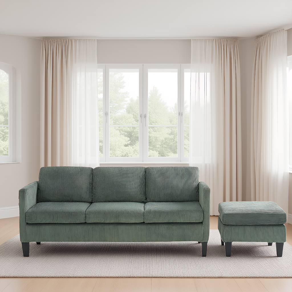 Marina 67" Modern Cashmere L-Shaped Multifunctional Sofa