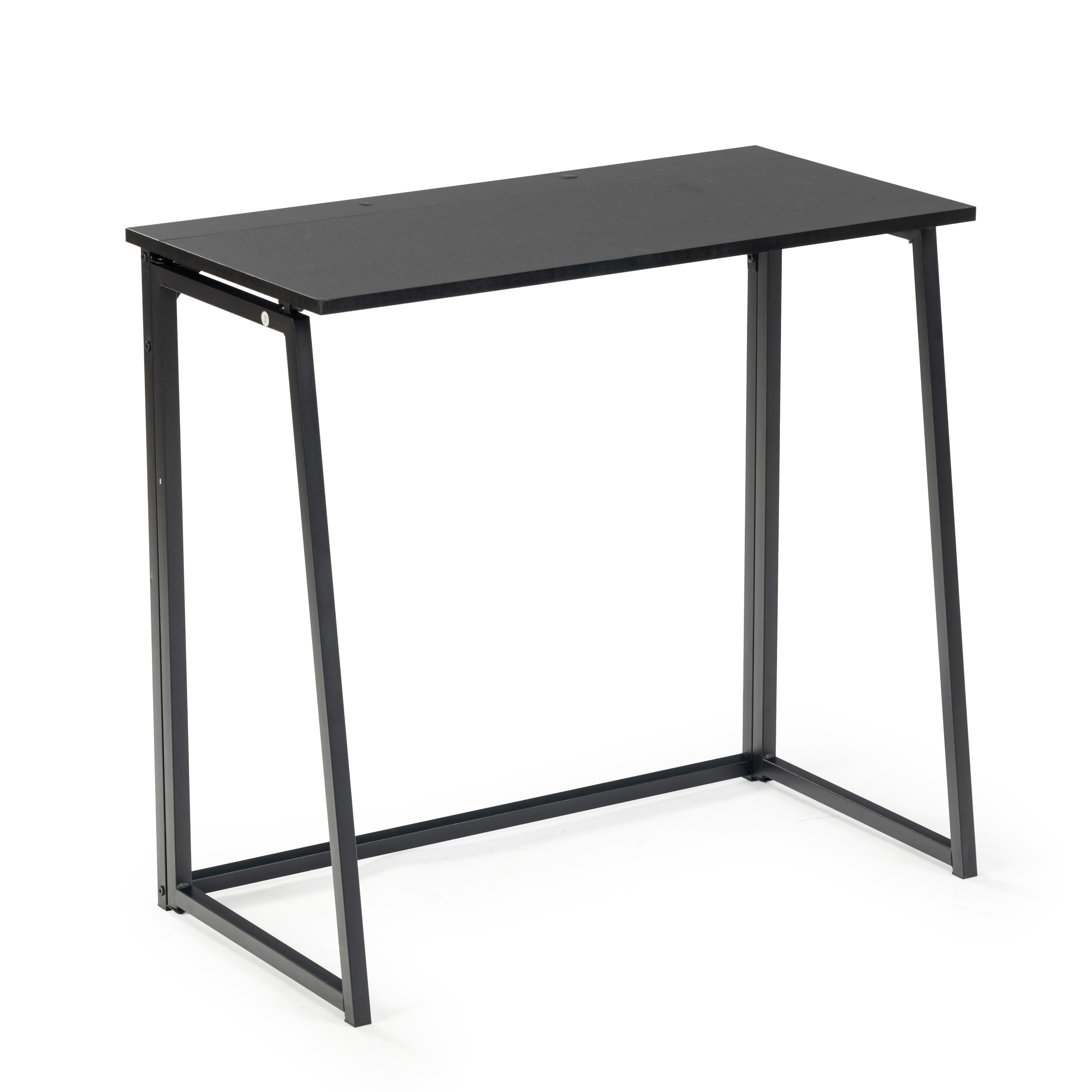 Ascoli Stylish Black Folding Desk for Home Office and Study-HOMY CASA