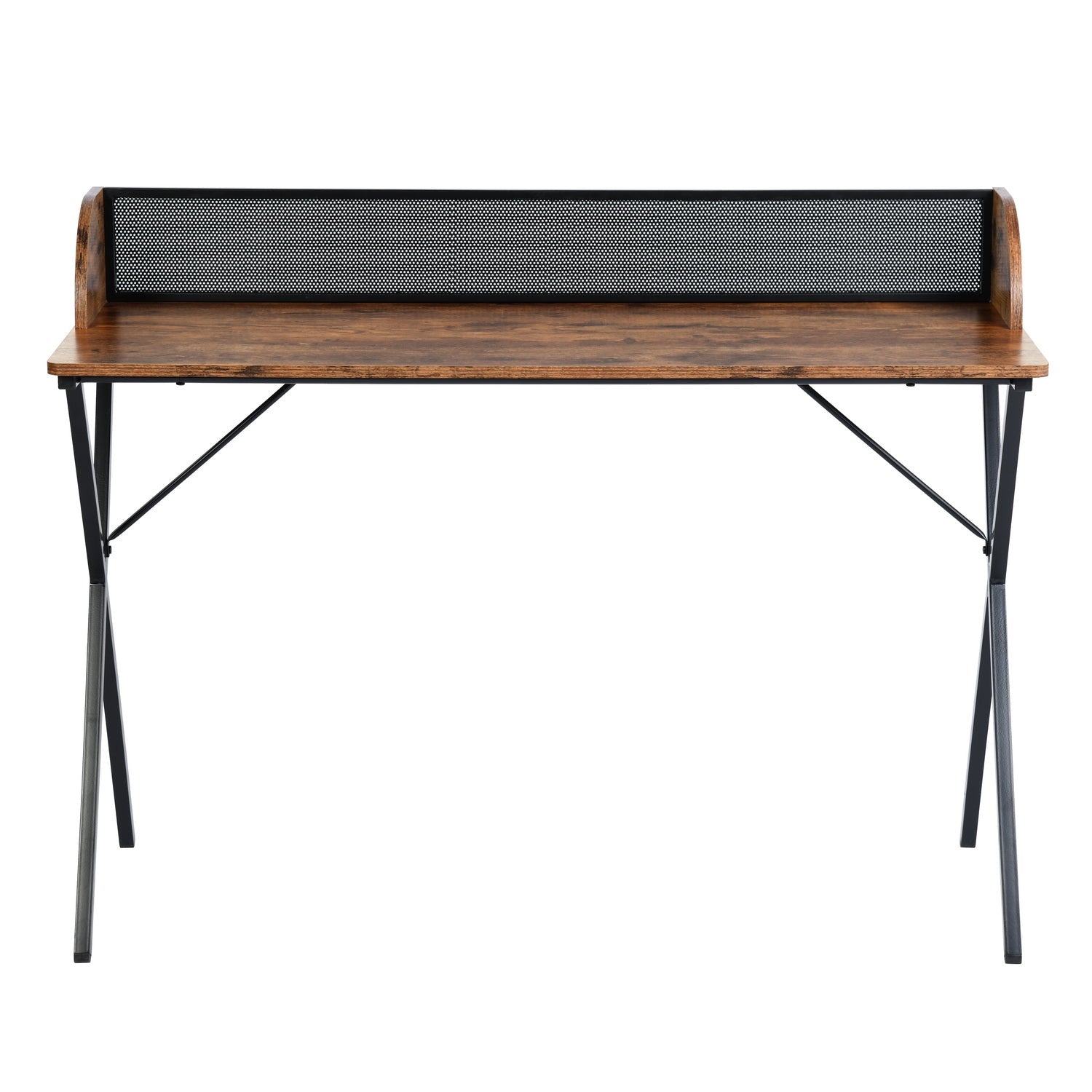 Ava Iron Back Wood Top Office Desk