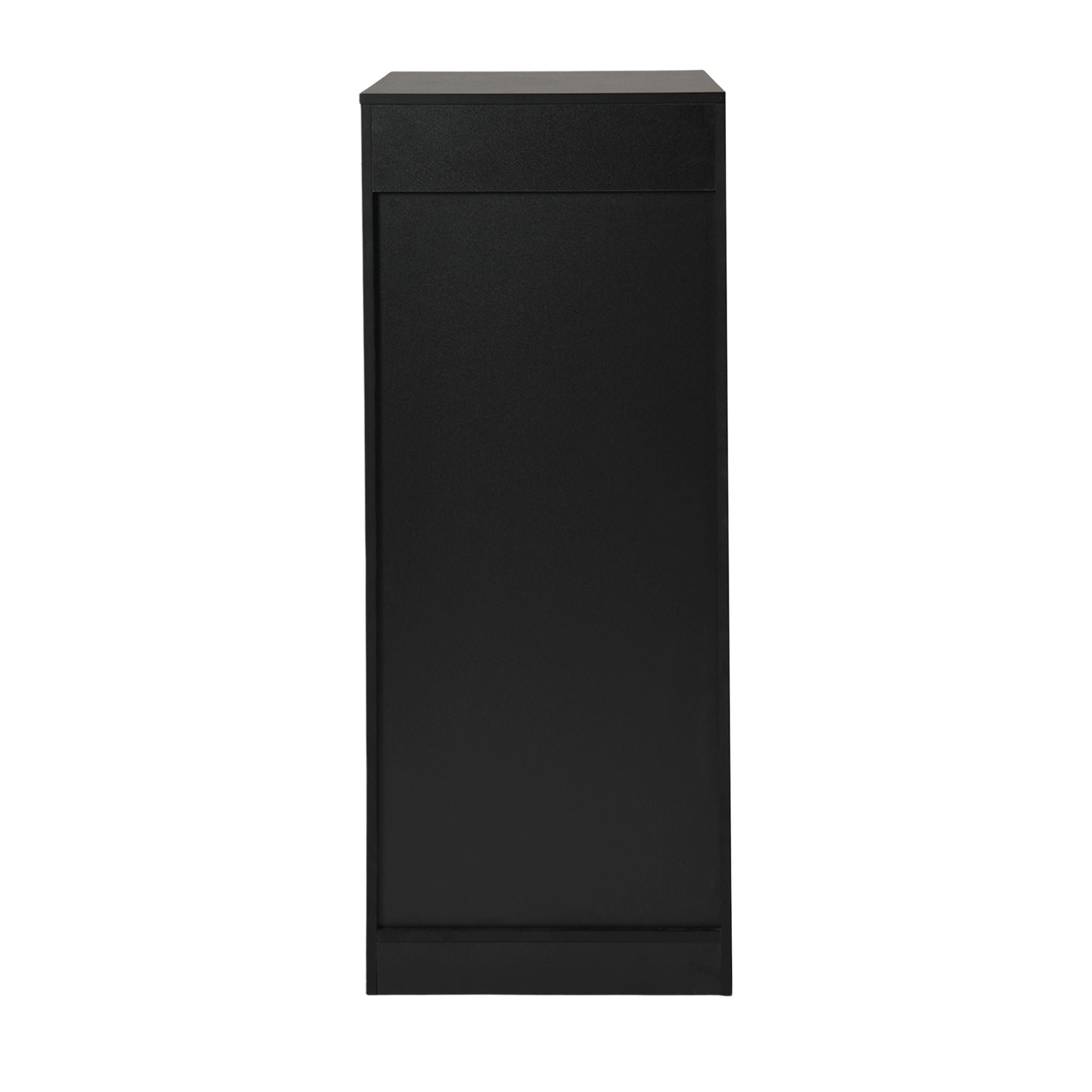 BRAUM 3 Drawer Locking File Cabinet, Black Metal Vertical Filing Cabinet with Keys for Home Office