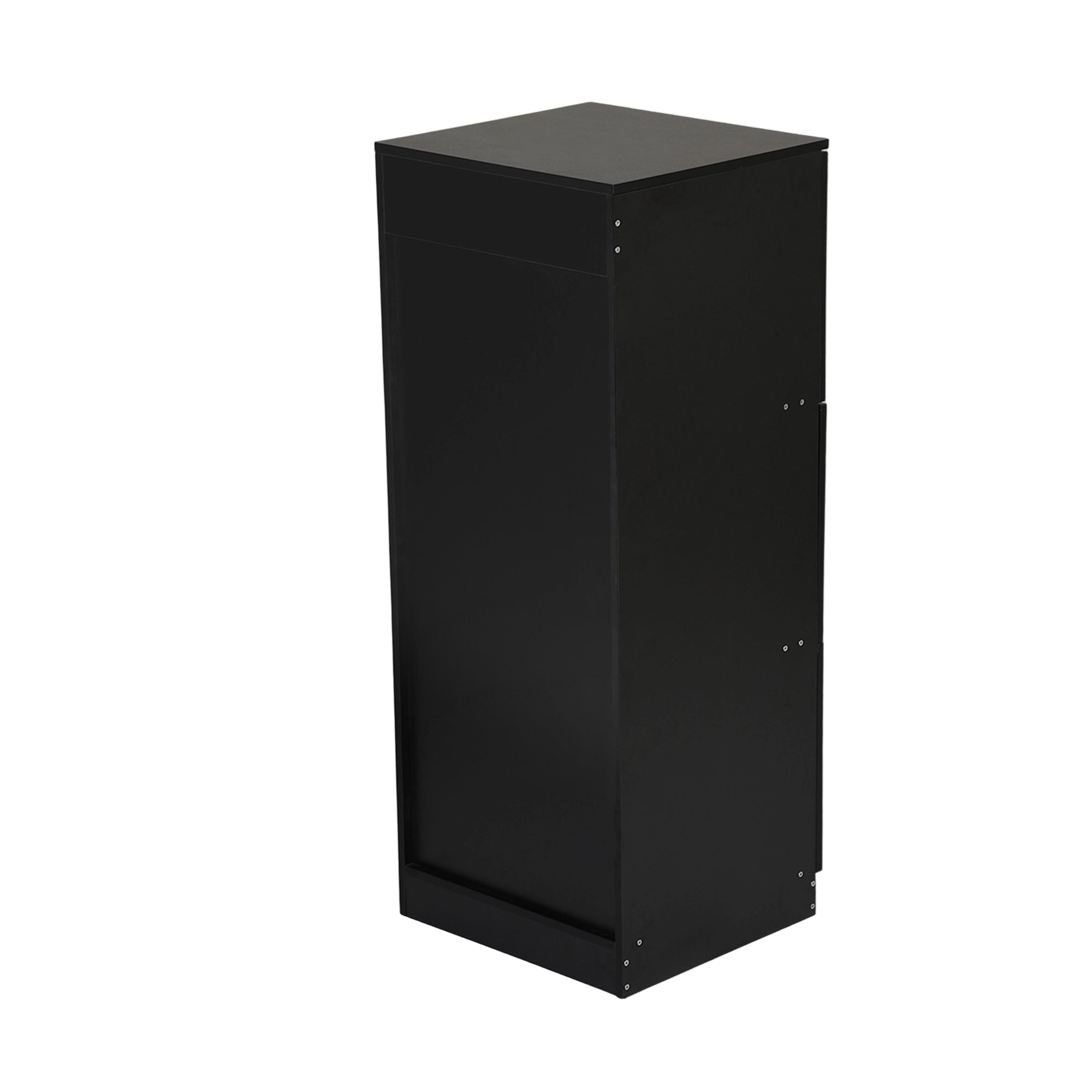BRAUM 3 Drawer Locking File Cabinet, Black Metal Vertical Filing Cabinet with Keys for Home Office