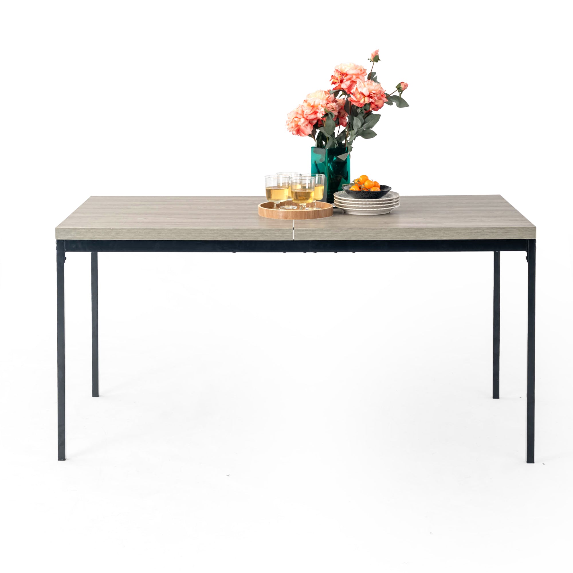 Cajon Modern wooden Dining Table - Expresso, Grey, or White Marble Top