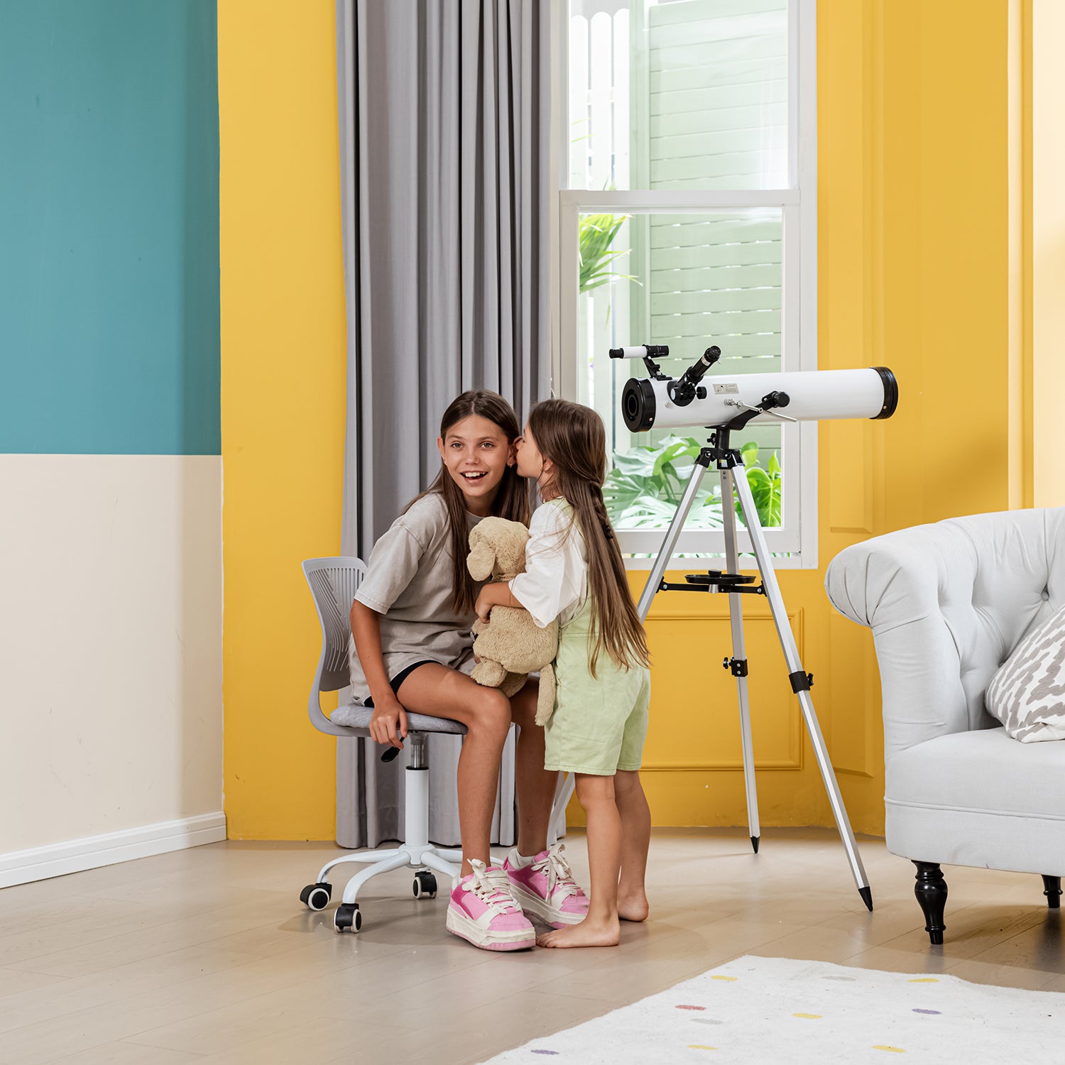 Carnation Fabric Study Chair - Morandi Colors, Ergonomic Design