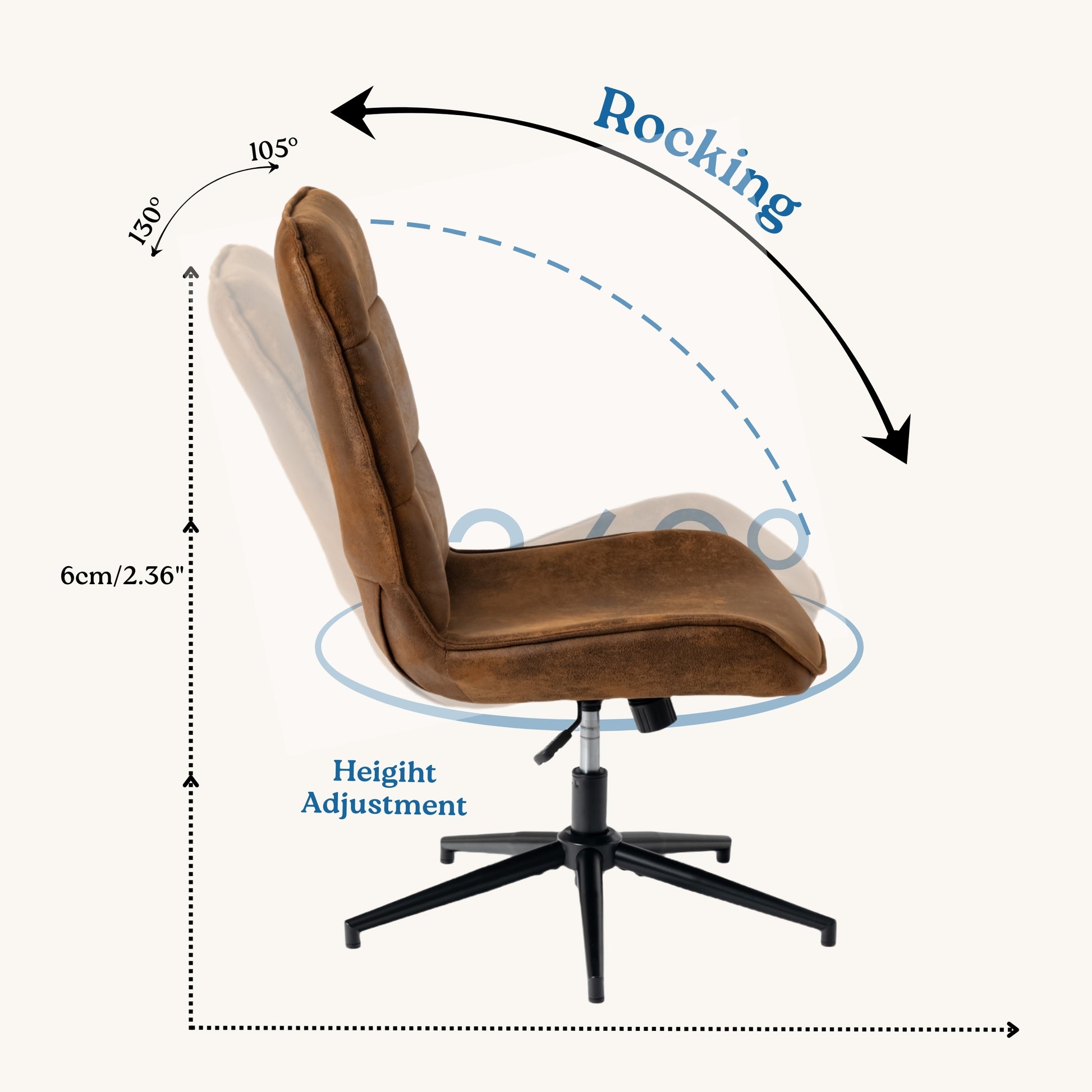 Charlotte Comfortable Adjustable Accent Chair-HOMY CASA