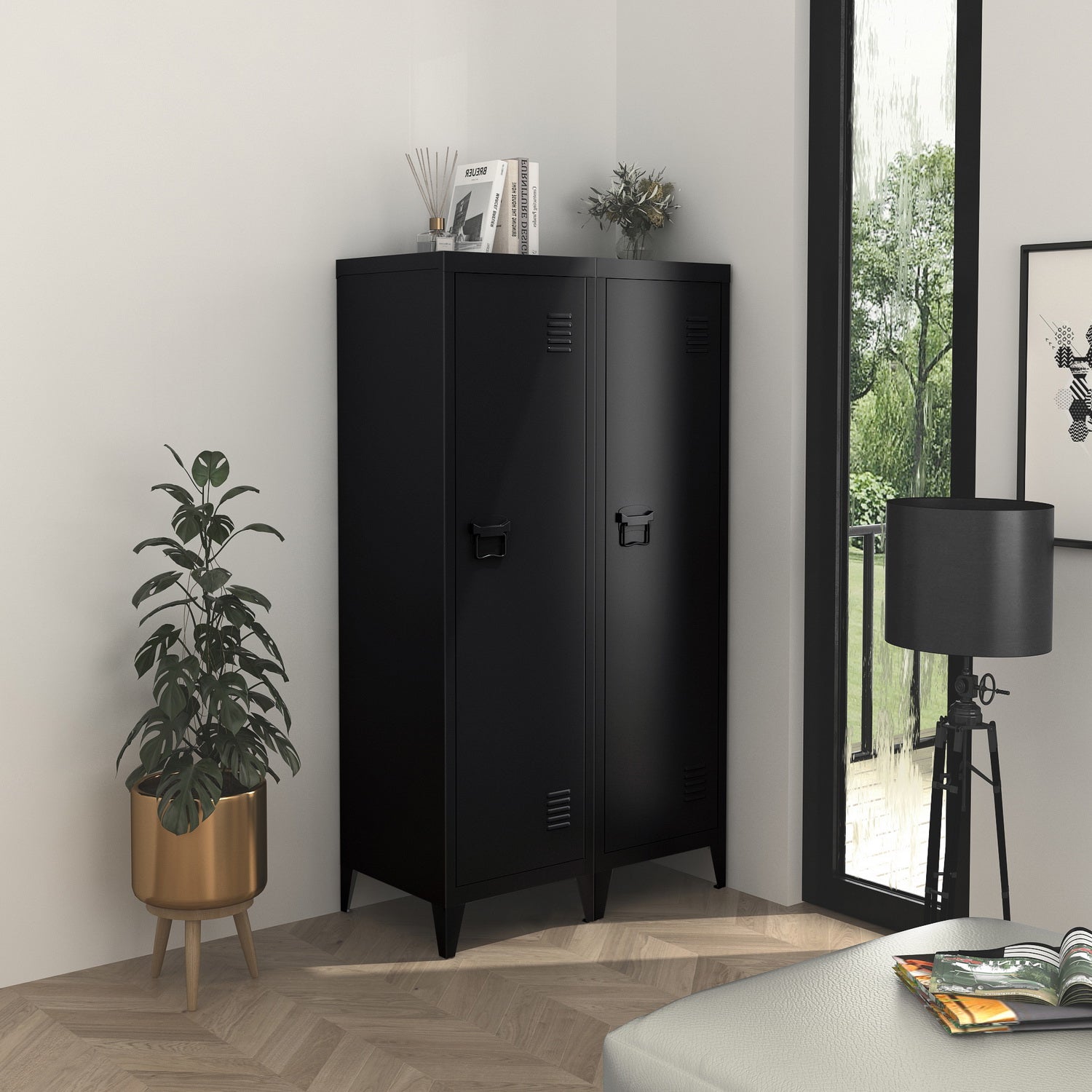 Councilbluffs Free stand Full metal Locker