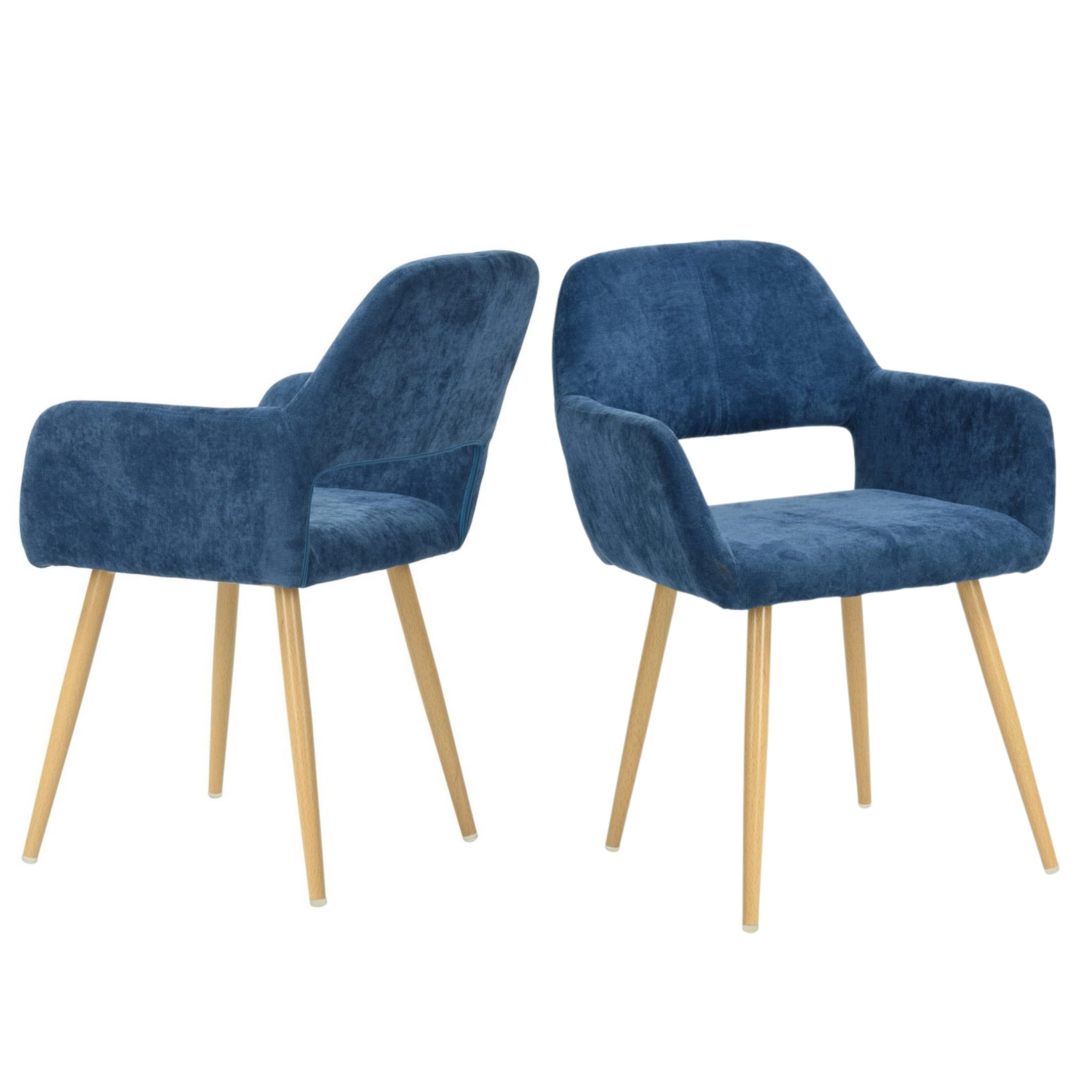 Cromwell Scandinavian Fabric Dining Chairs (Set of 2)