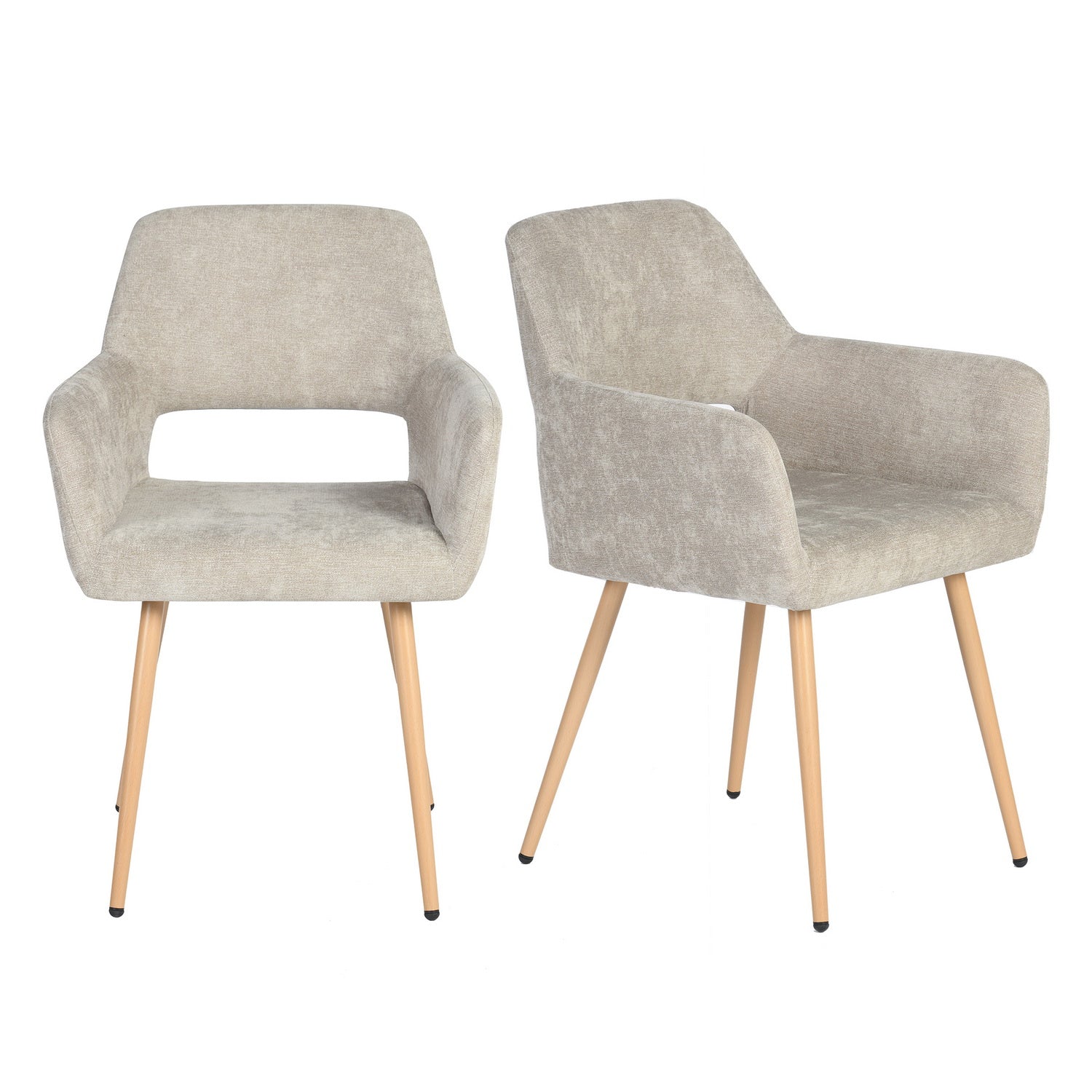 Cromwell Scandinavian Fabric Dining Chairs (Set of 2)
