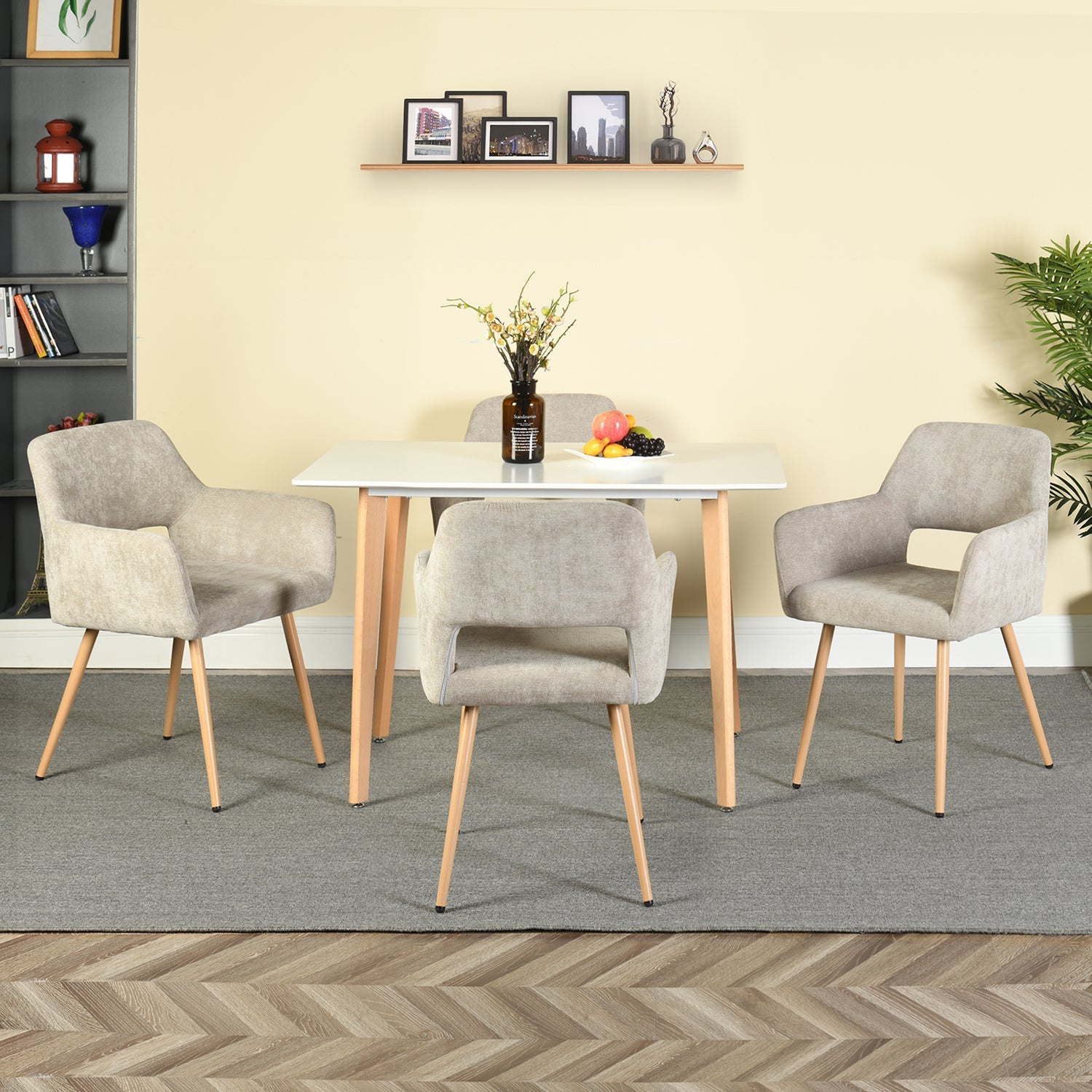 Cromwell Scandinavian Fabric Dining Chairs (Set of 2)