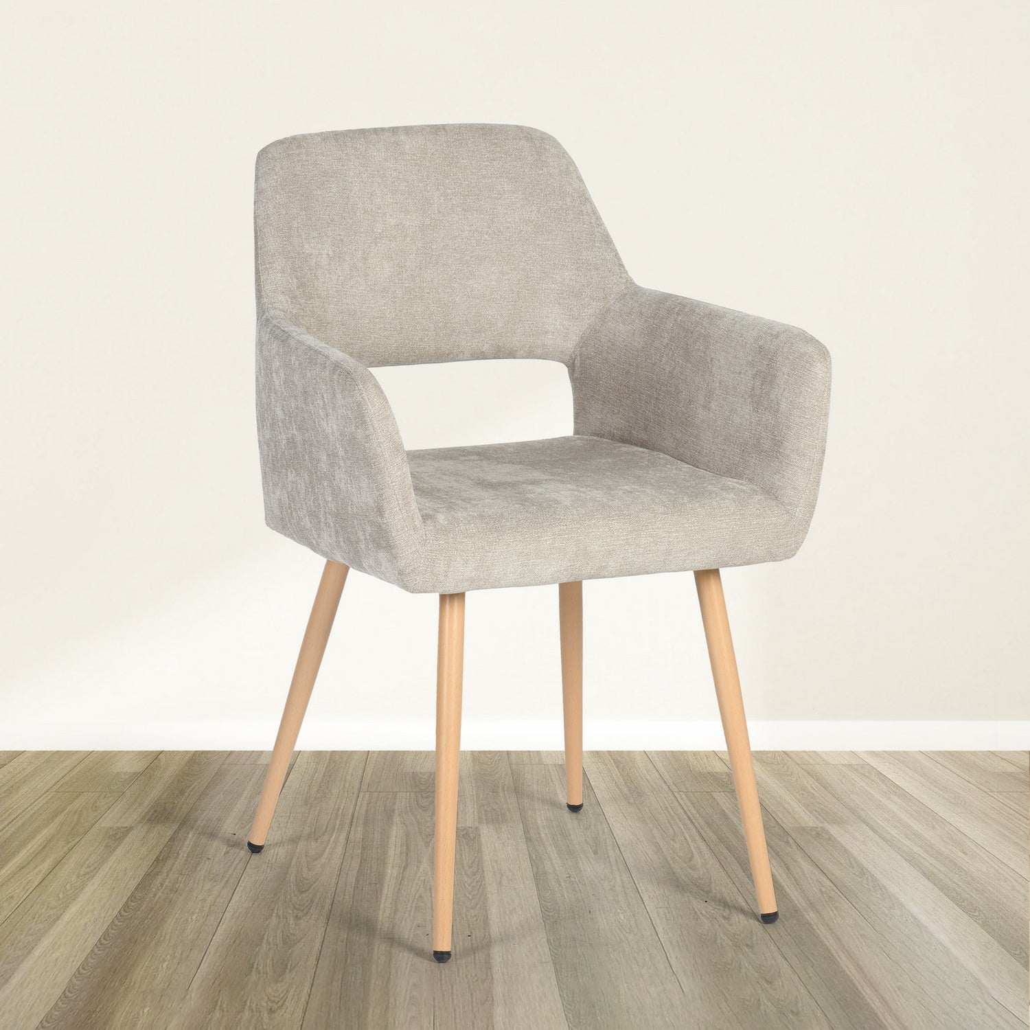 Cromwell Scandinavian Fabric Dining Chairs (Set of 2)