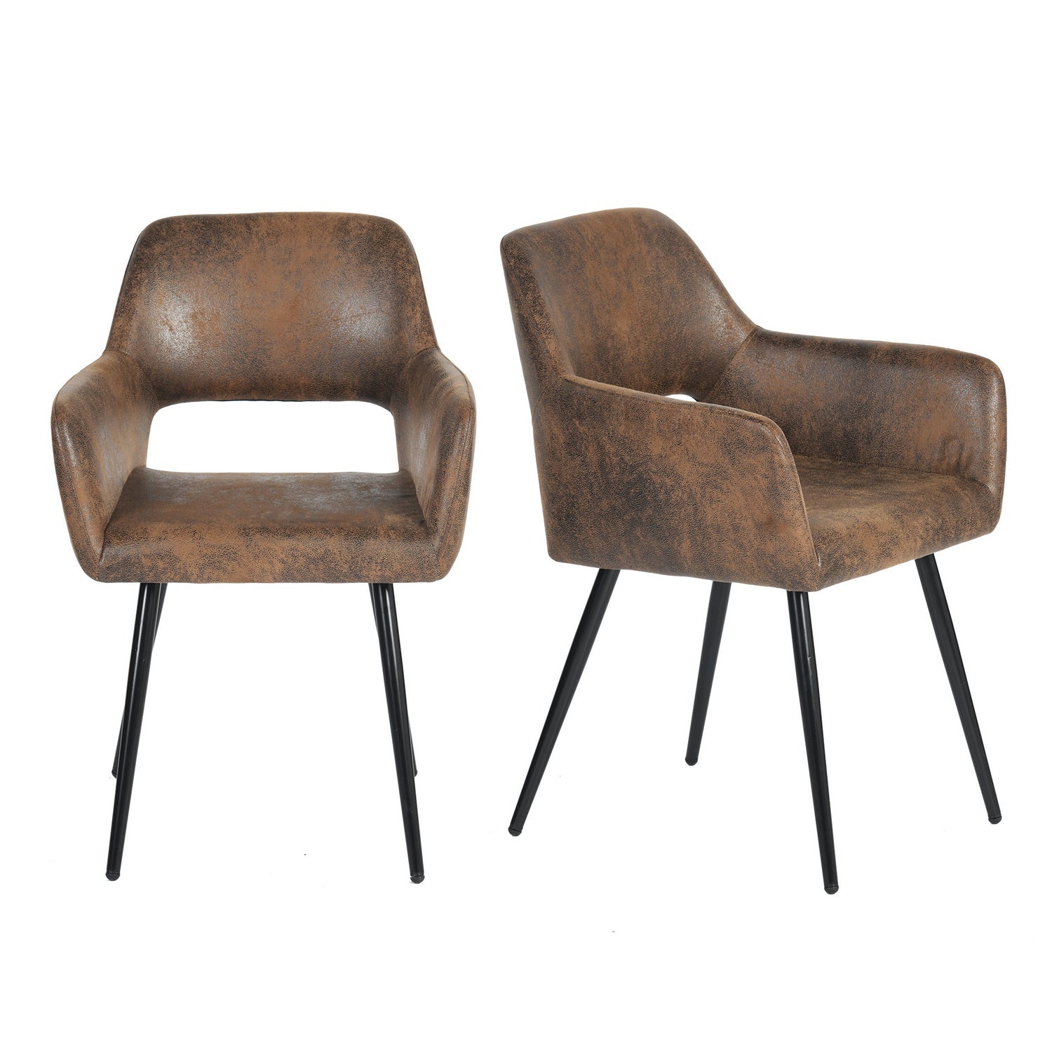 Cromwell Scandinavian Fabric Dining Chairs (Set of 2)