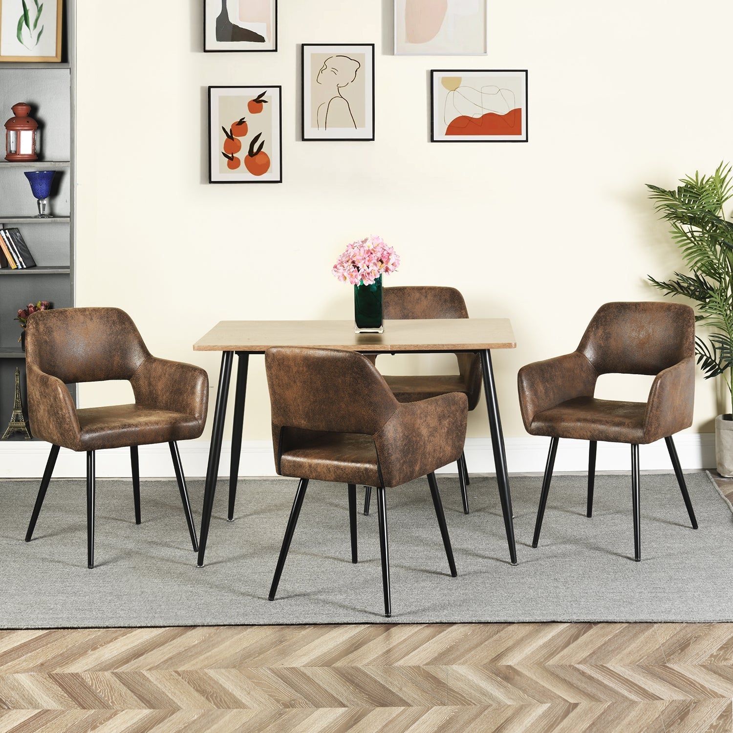 Cromwell Scandinavian Fabric Dining Chairs (Set of 2)