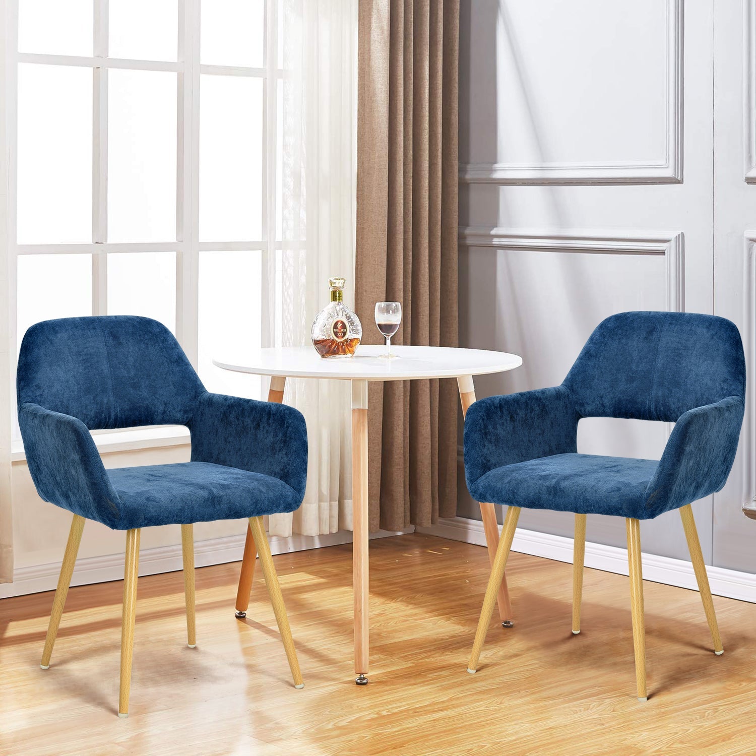 CROMWELL Scandinavian Fabric Dining Chairs (Set of 2)- HomyCasa - HomyCasa