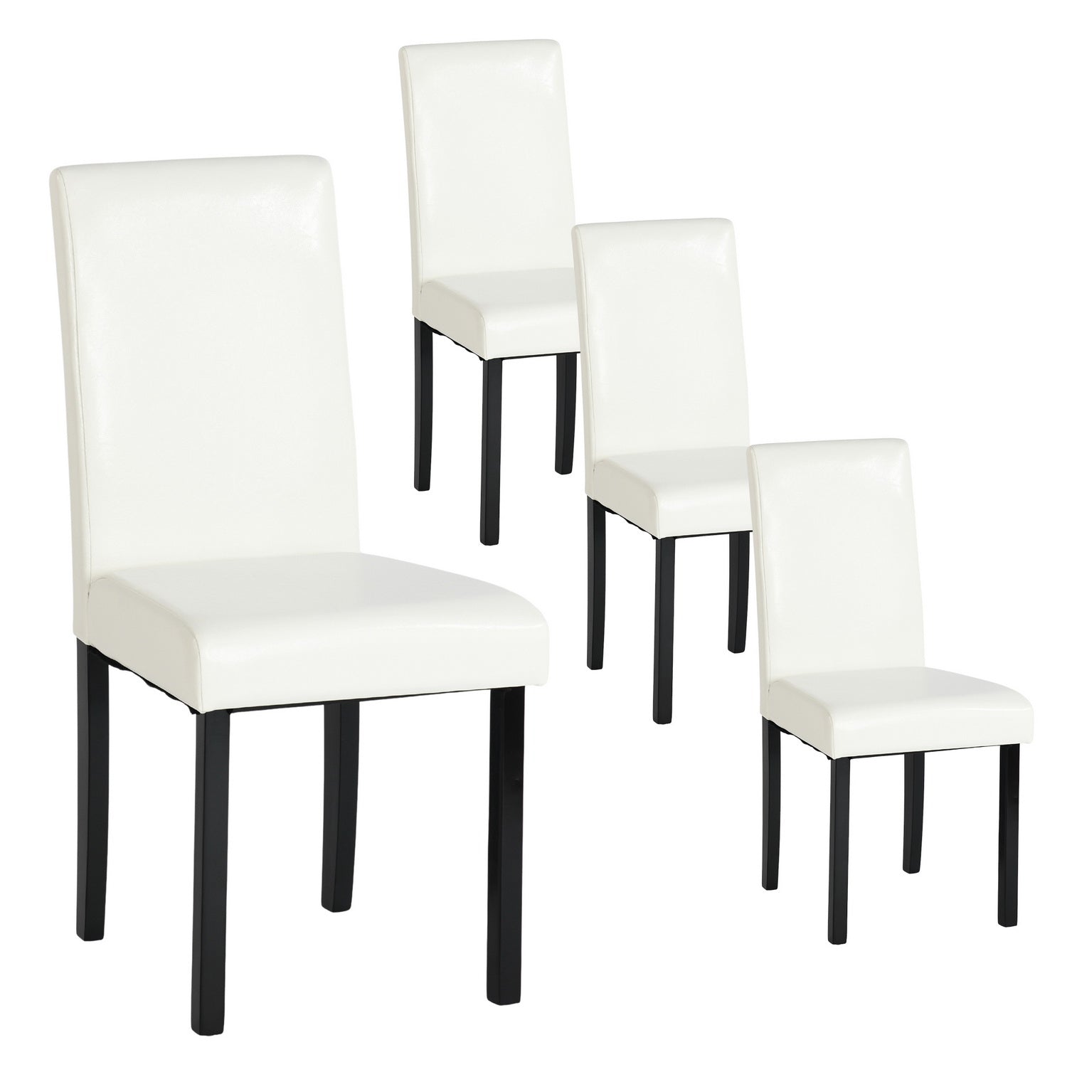 Douro Tufted Dining Chair Set of 4 in Fabric or Suede Brown