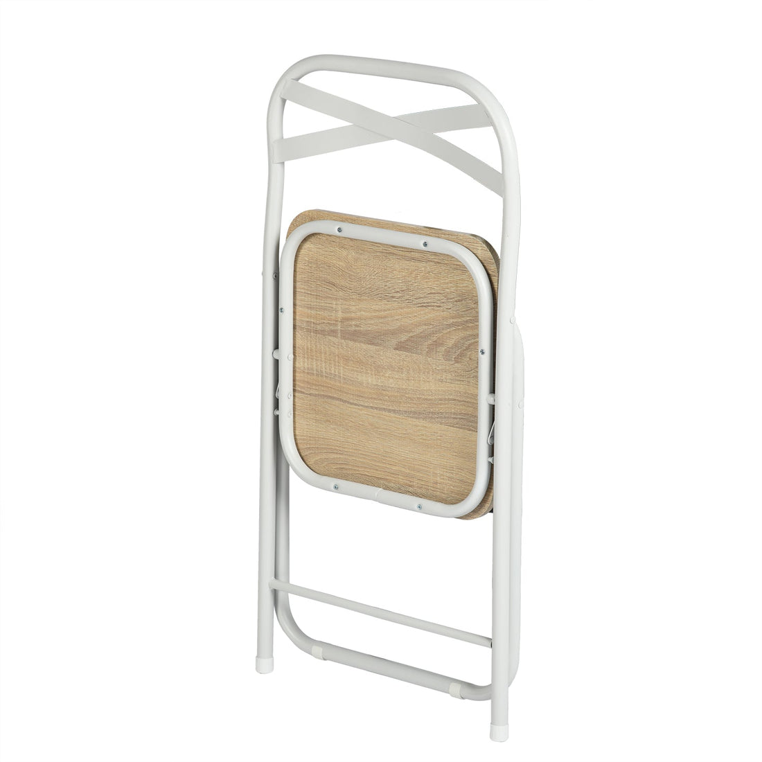 White beechwood dining chair with a classic design, ideal for kitchen and dining spaces, set of 4.