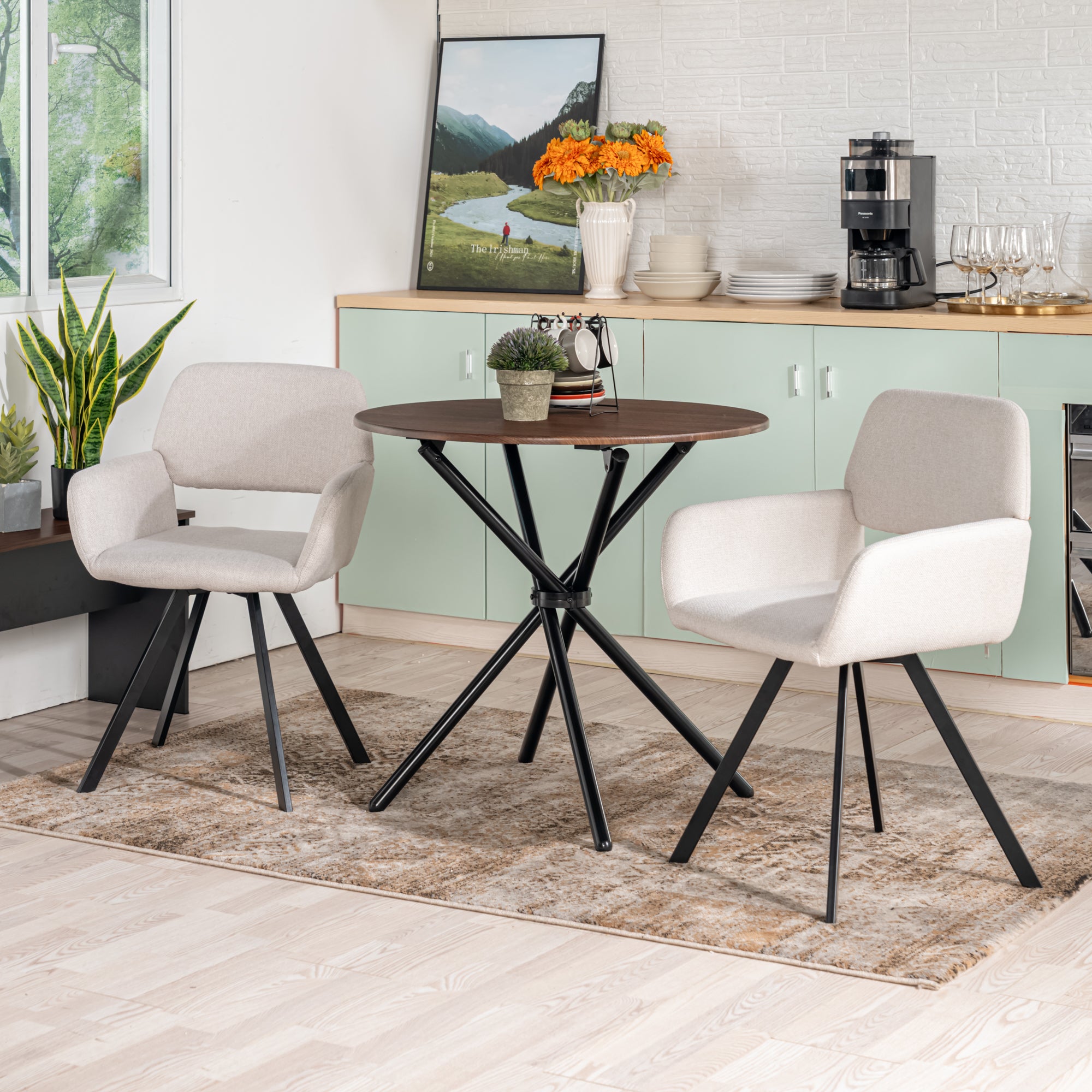 Fontana Modern 31.5" Wooden Round Dining Table