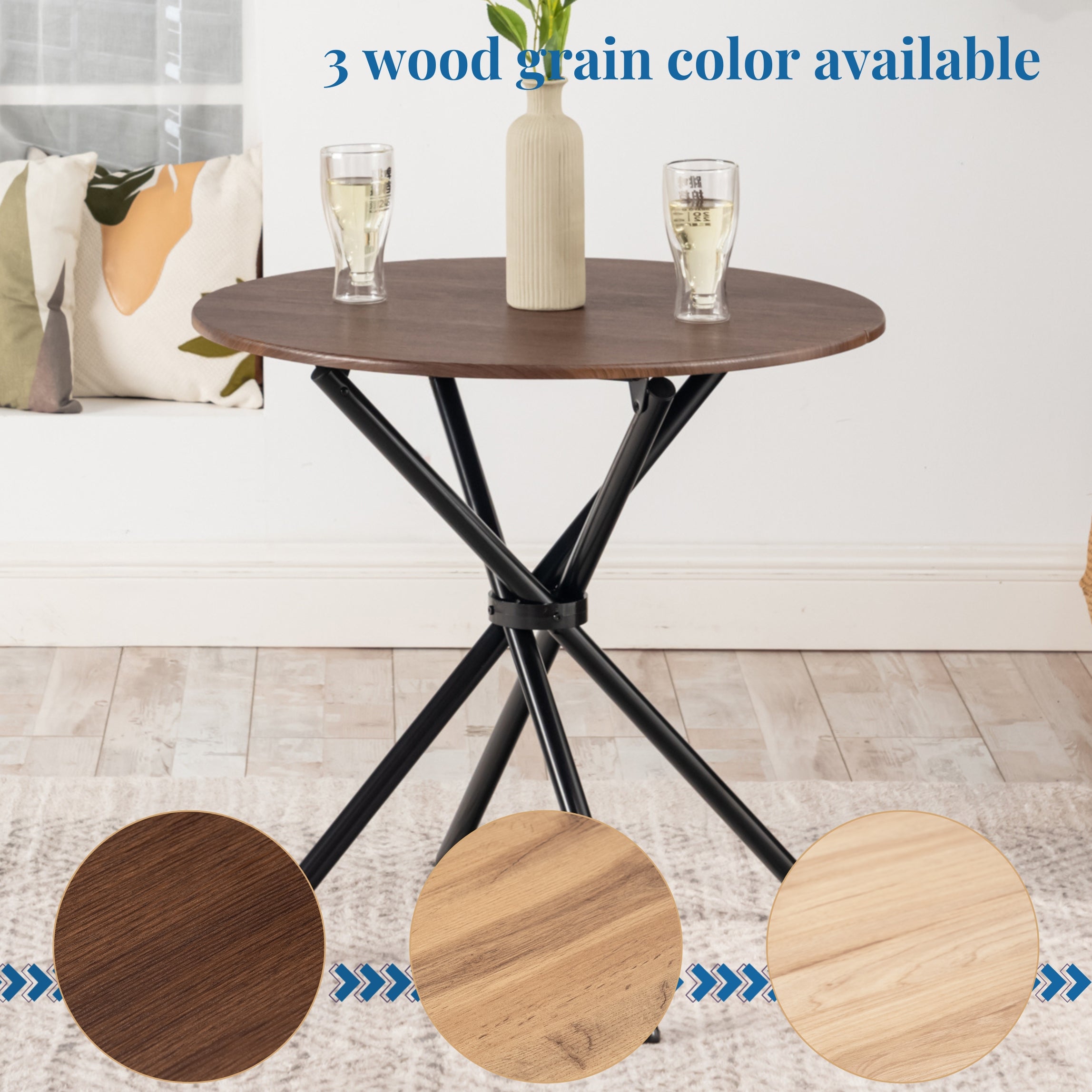 Fontana Modern 31.5" Wooden Round Dining Table