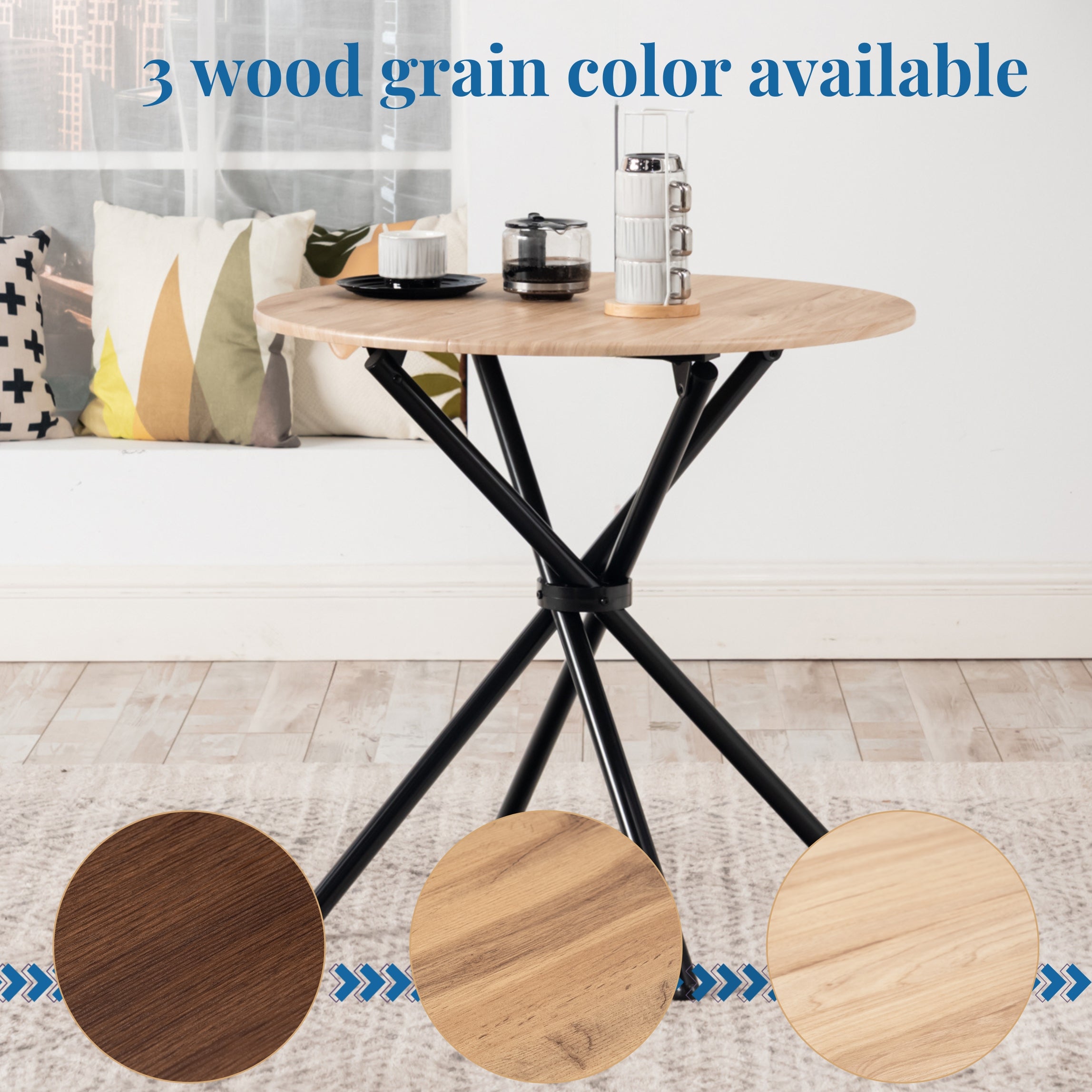 Fontana Modern 31.5" Wooden Round Dining Table