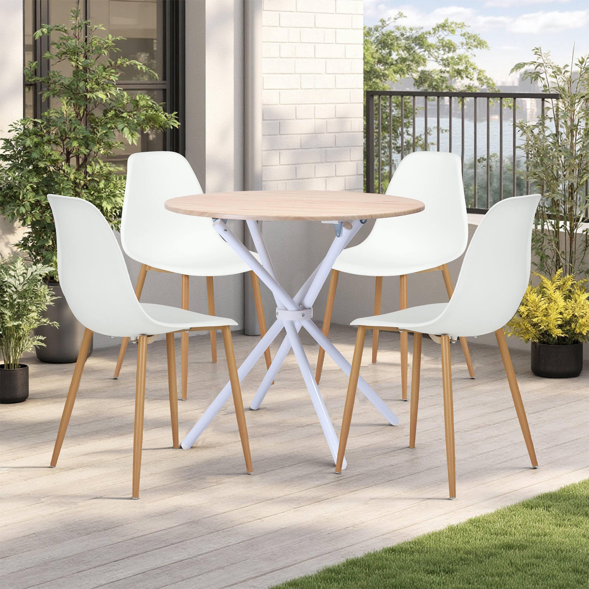 Fontana Modern 31.5" Wooden Round Dining Table