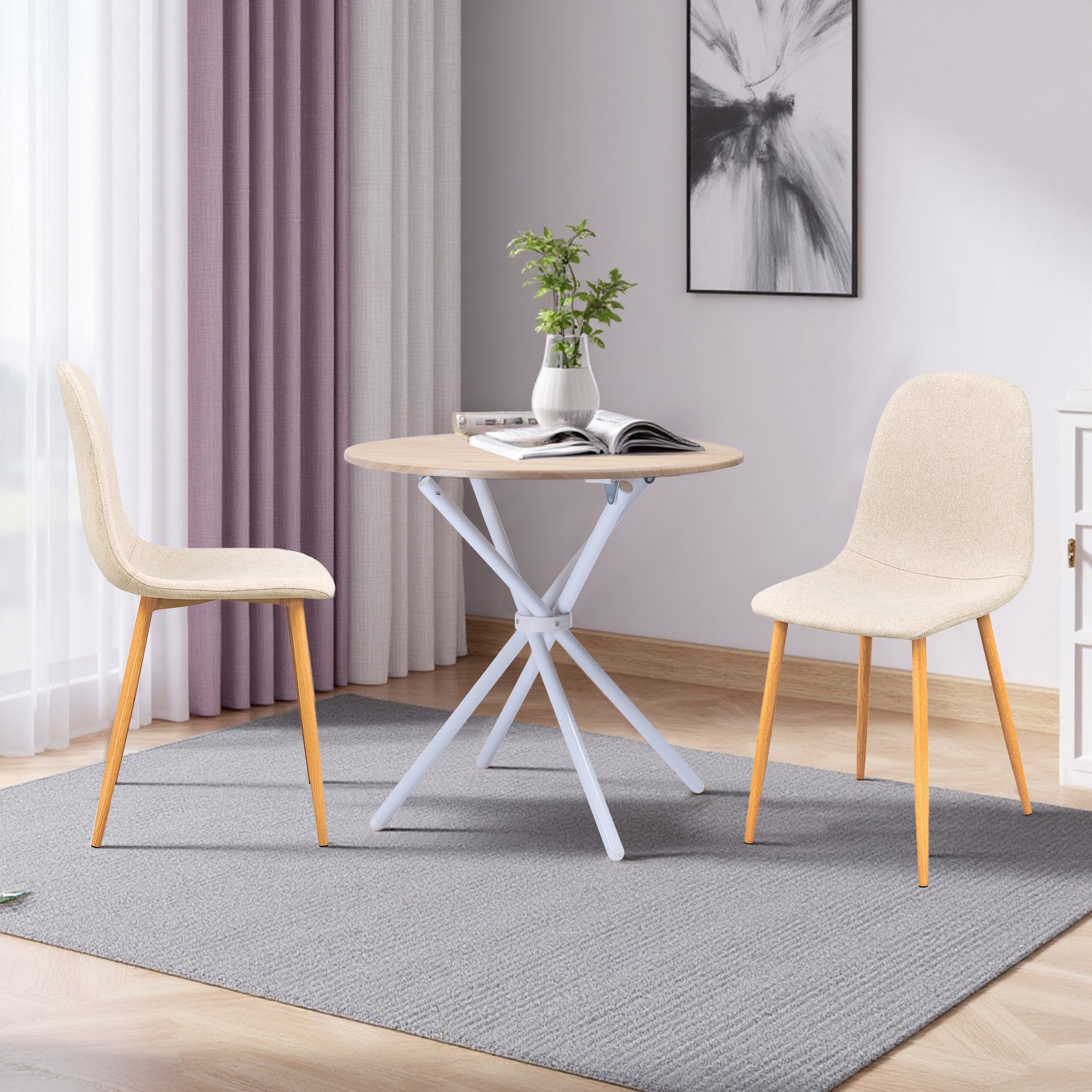 Fontana Modern 31.5" Wooden Round Dining Table