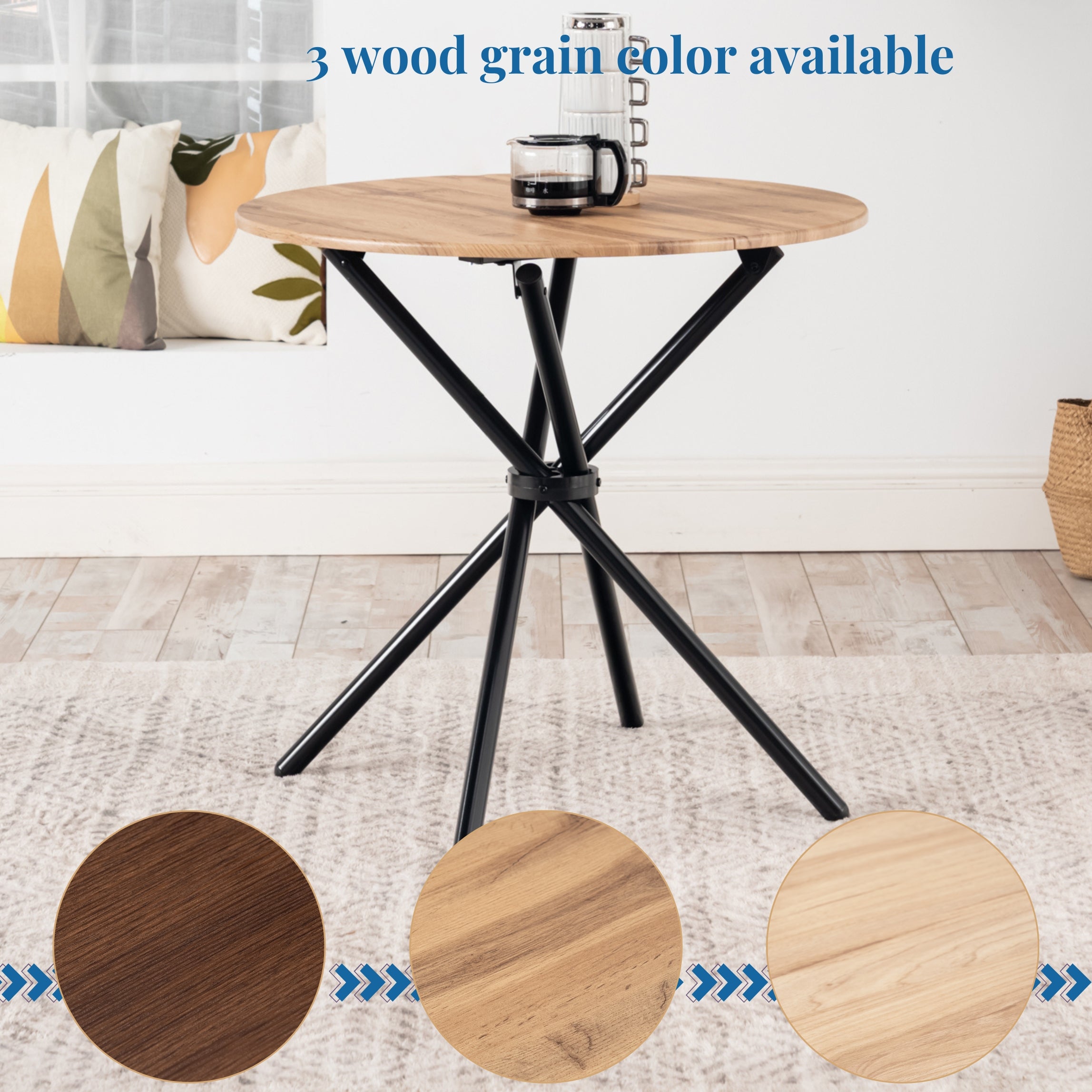 Fontana Modern 31.5" Wooden Round Dining Table