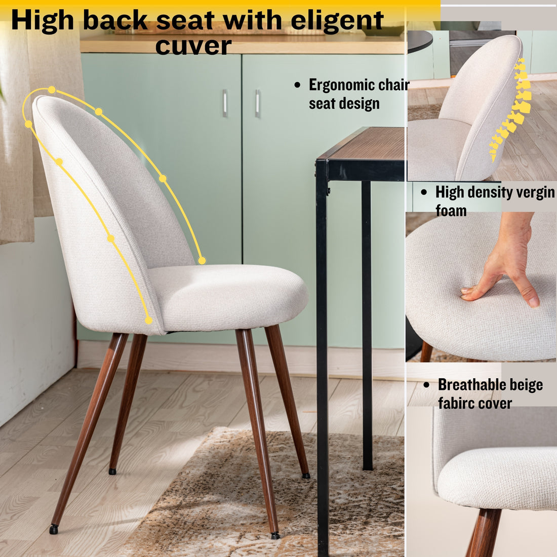 Curved High Back Chairs