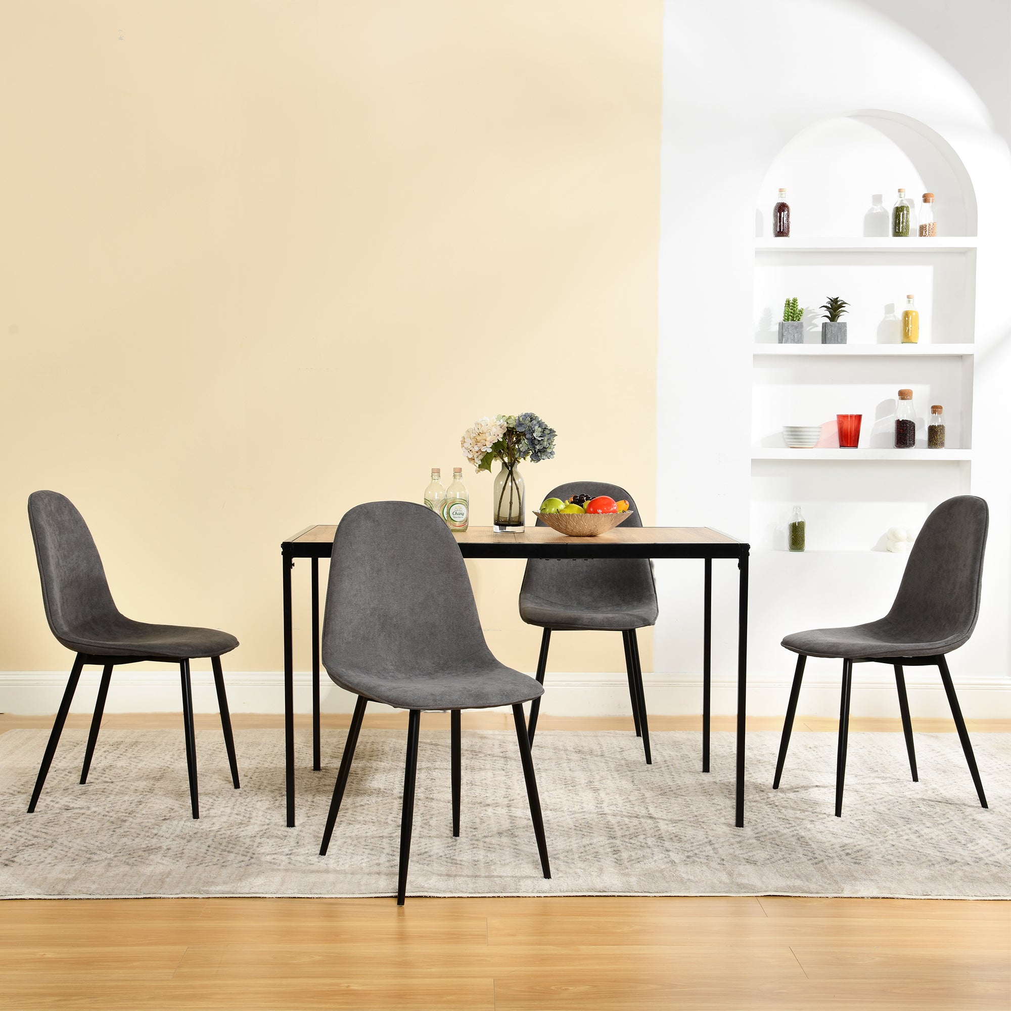 Charlton Terry Fabric Dining Chair Set of 4