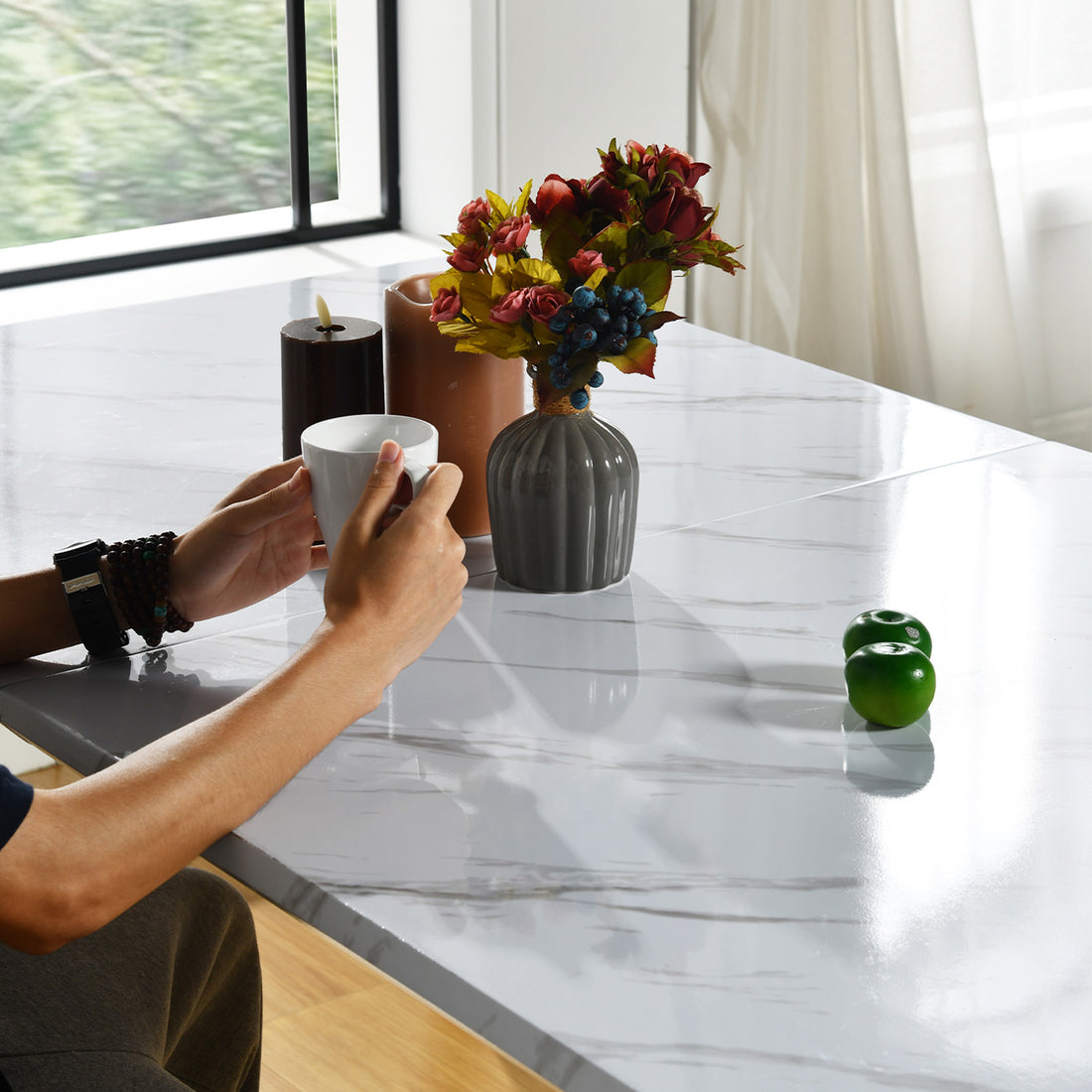 White Marble Look Tabletop