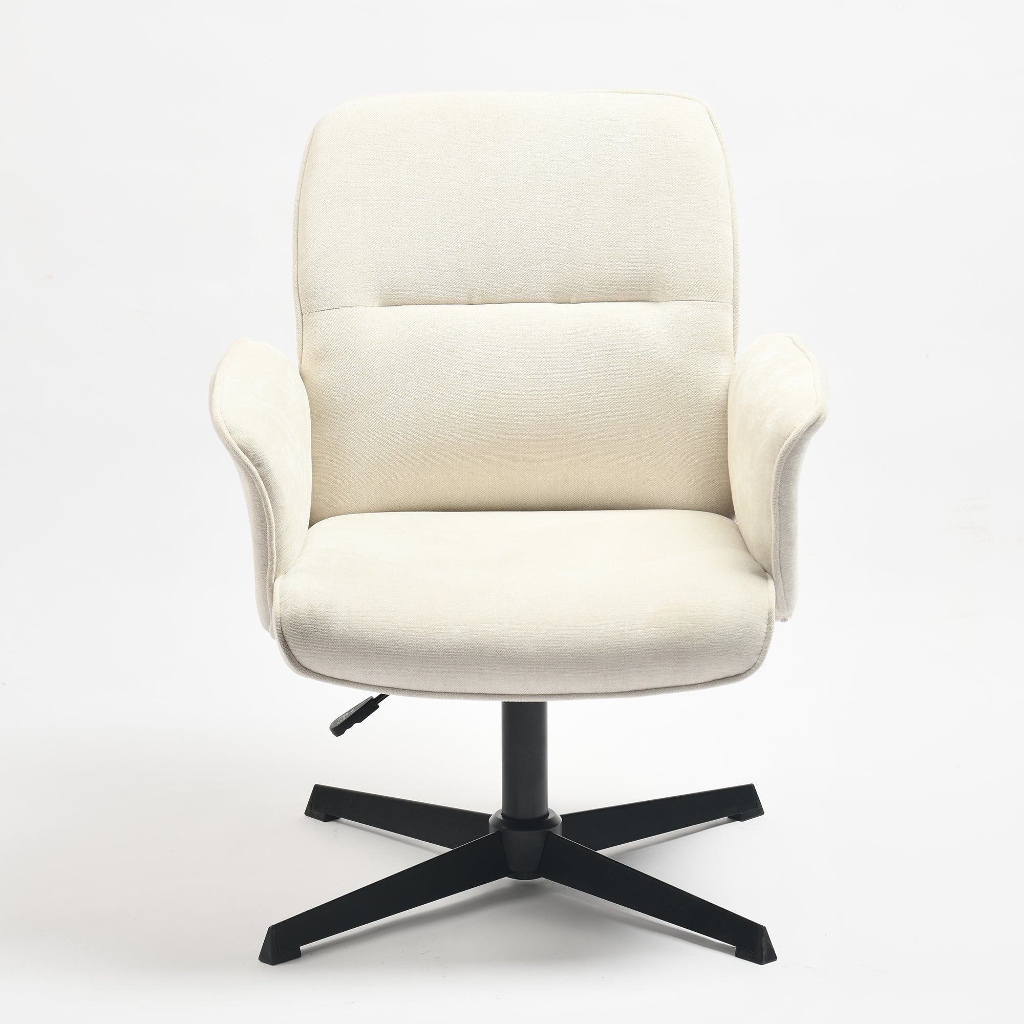 Thomasina Adjustable Office Chair in Beige & Suede Brown