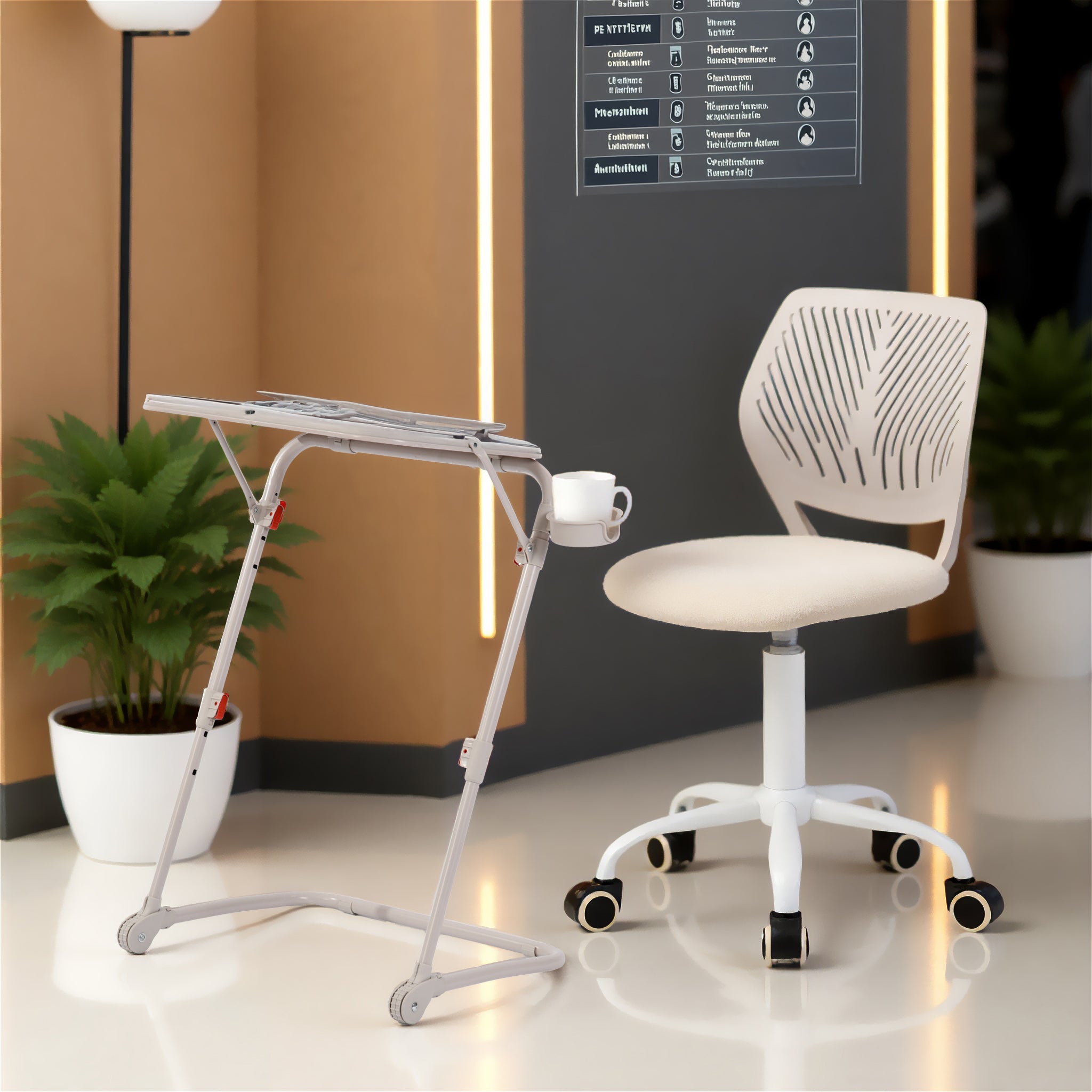 Carnation Corduroy Office Chair - Cozy & Chic Seating