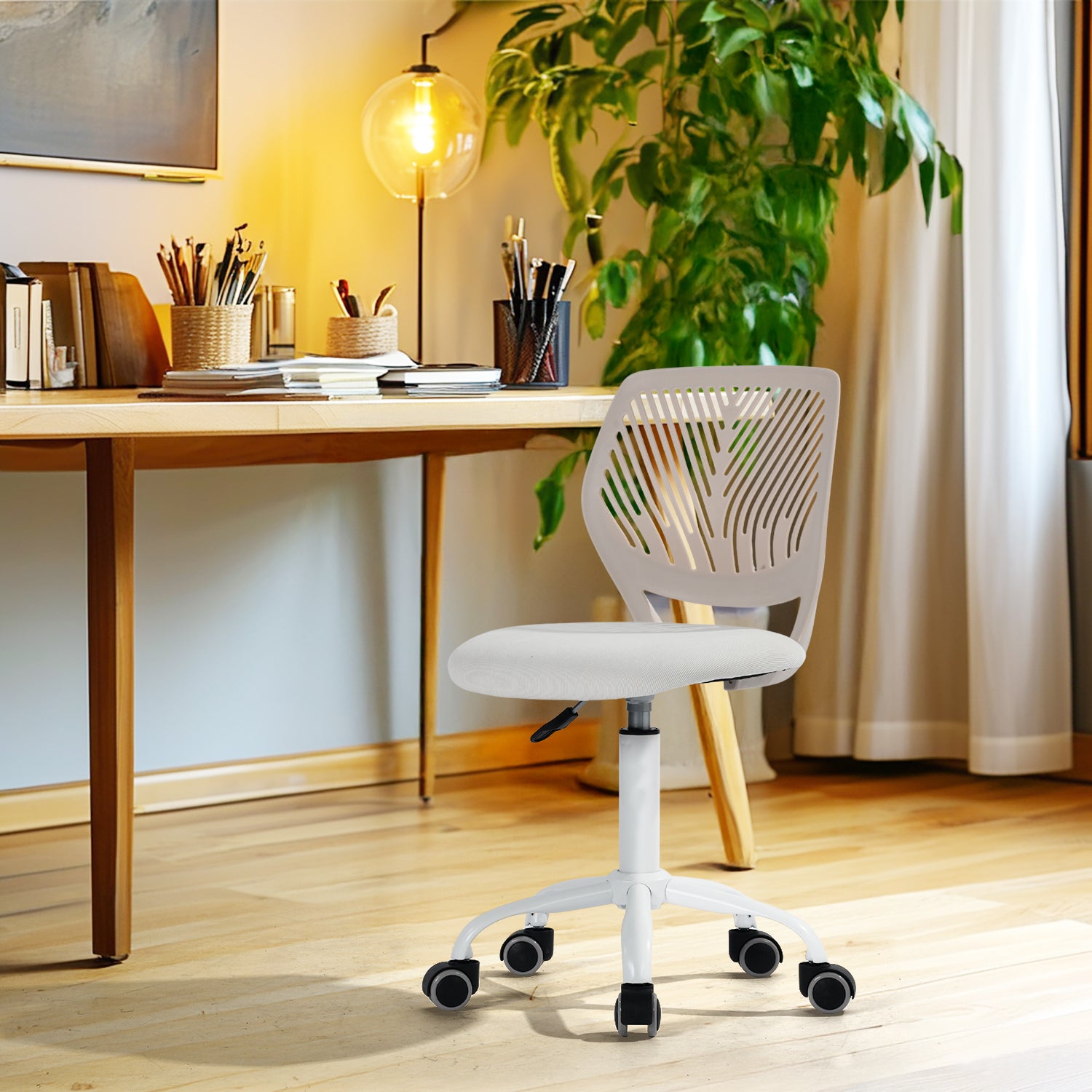 Carnation Corduroy Office Chair - Cozy & Chic Seating