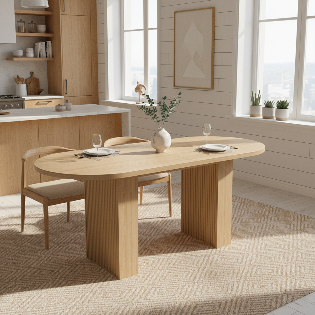 Tarn 63" Wood Oval Dining Table