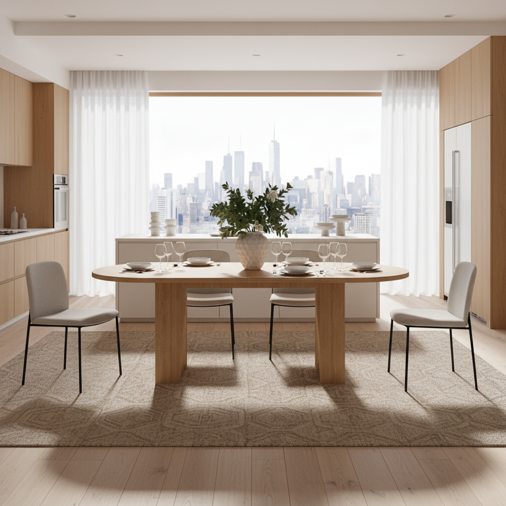 Tarn 63" Wood Oval Dining Table