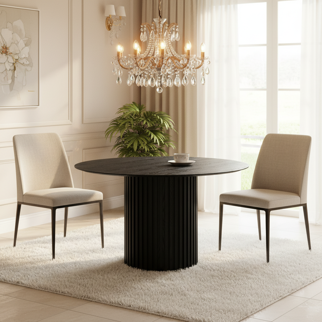 Lucerne 47" Wood Round Dining Table