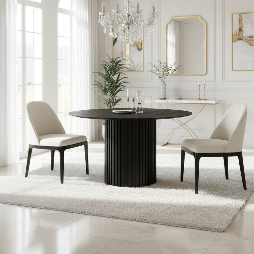 Lucerne 47" Wood Round Dining Table
