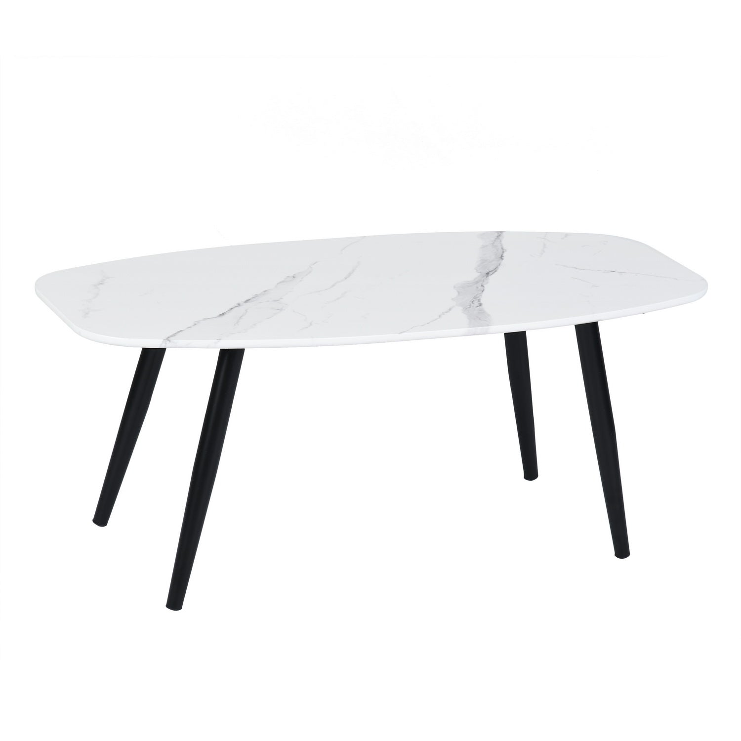 Kenna Faux Marble Metal Feet Coffee Tables