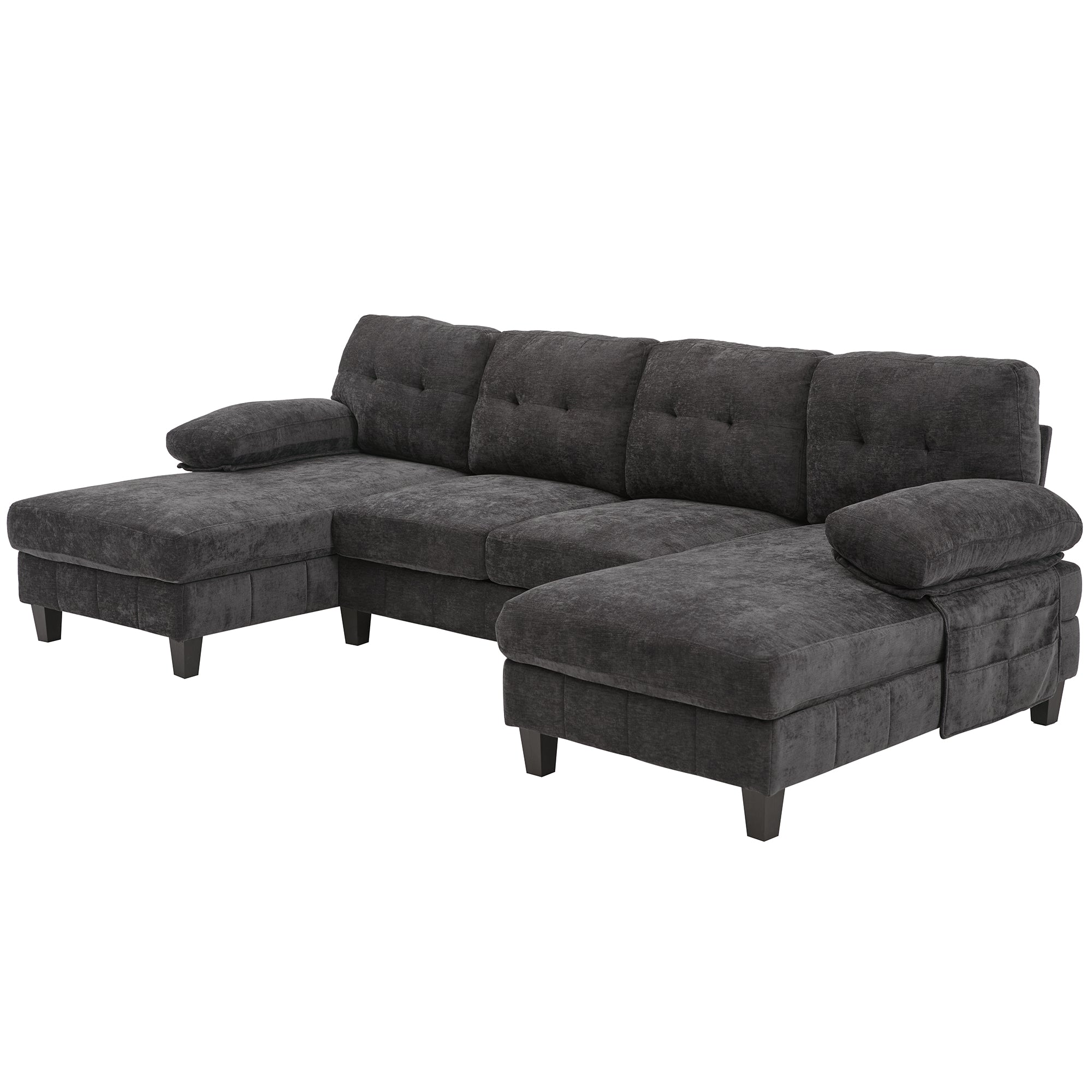 Florence 104" U-Shaped Sectional Sofa with Dual Storage Chaise