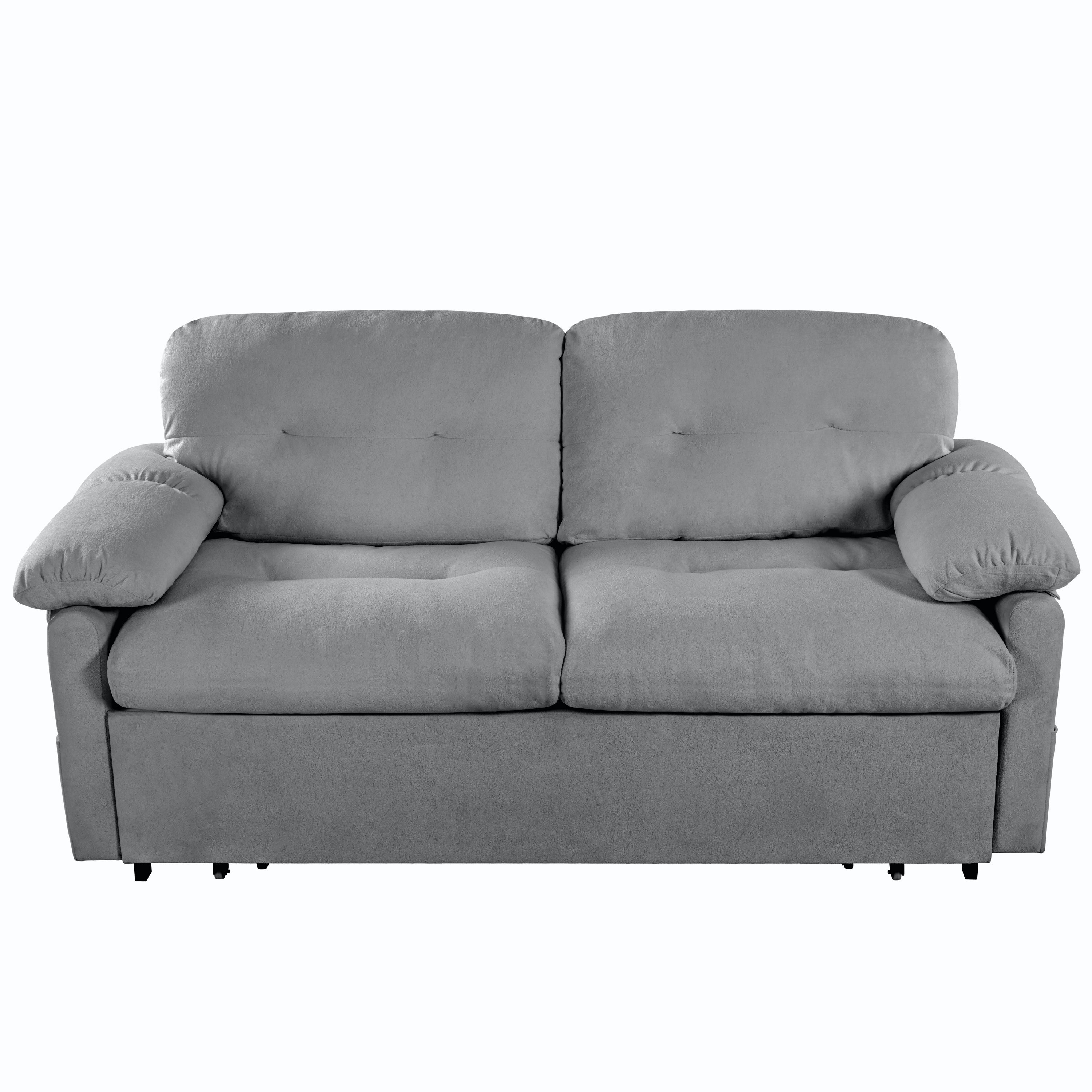 Camden 72" Modern Chenille Loveseat Sleeper Sofa Bed with Storage
