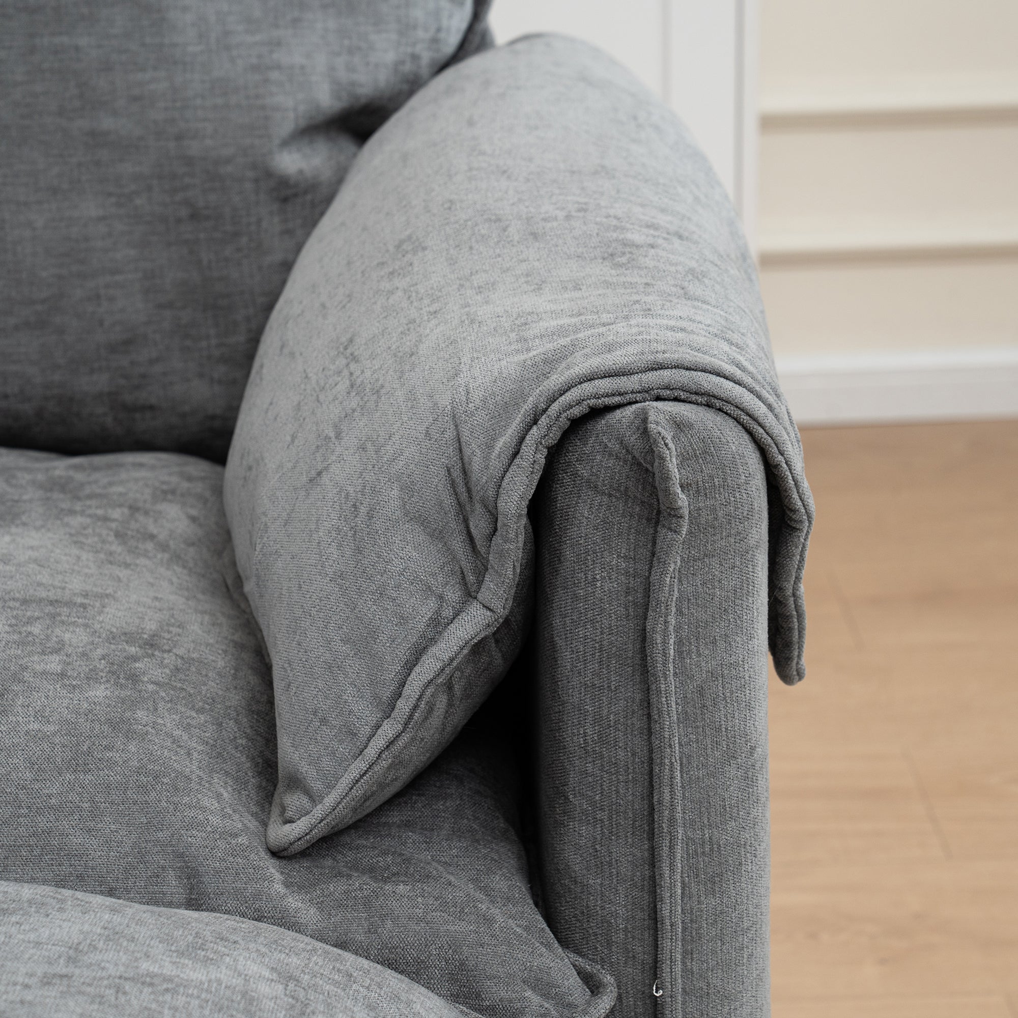 Belmont 2 Seaters Modern Fabric U Shaped Convertible Sofa With Storage
