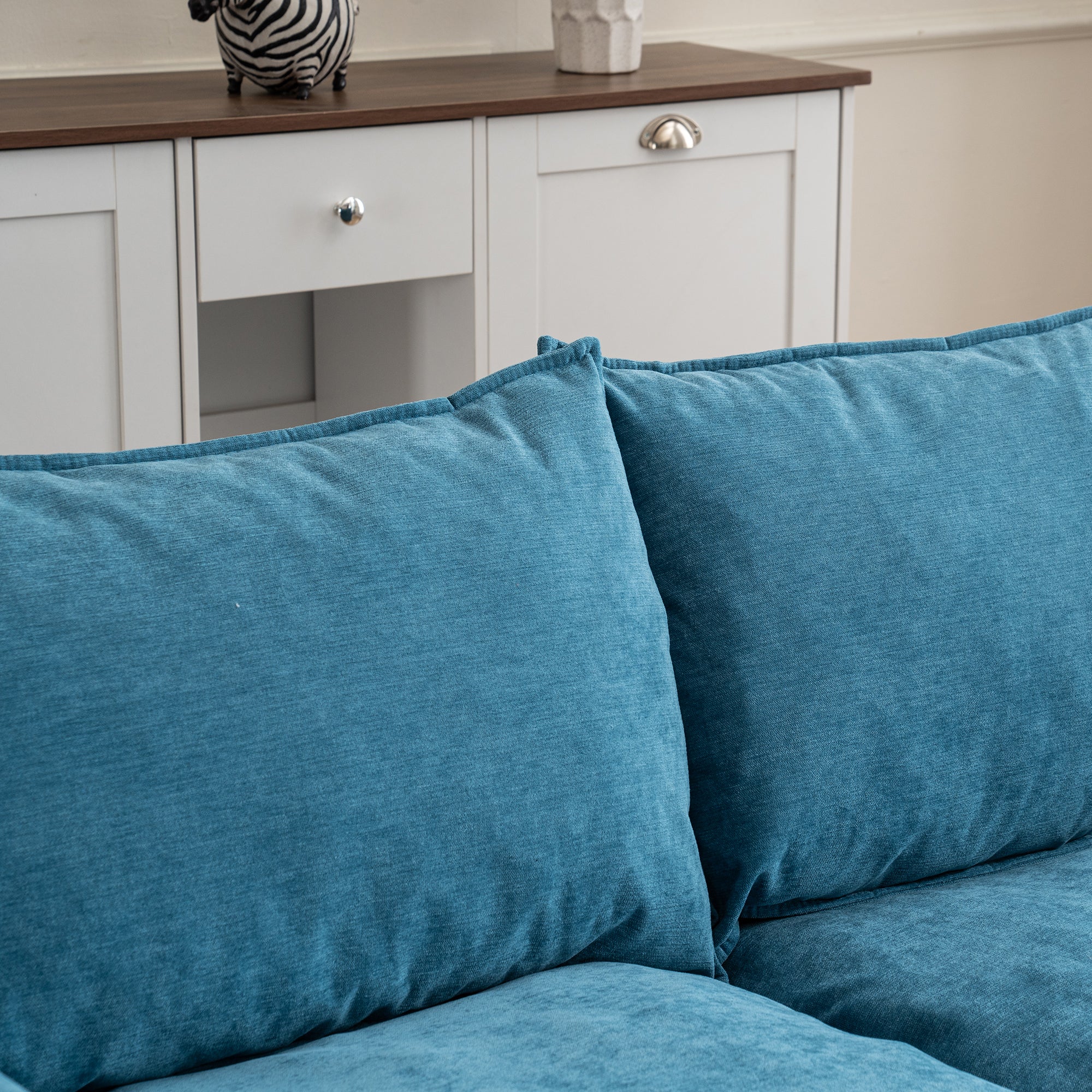 Belmont 2 Seaters Modern Fabric U Shaped Convertible Sofa With Storage