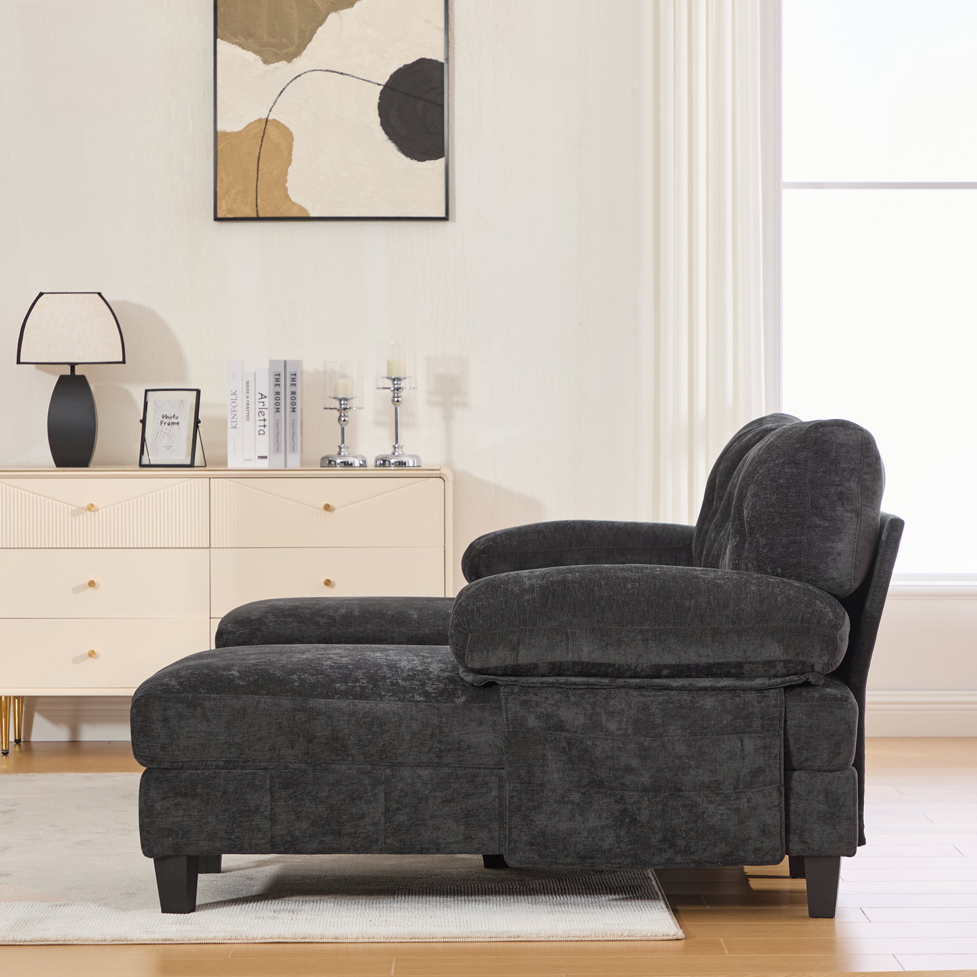 Florence 104" U-Shaped Sectional Sofa with Dual Storage Chaise